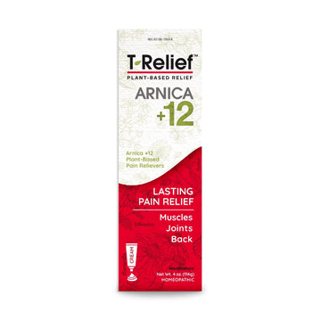 T-Relief Arnica +12 Cream Natural Actives for Back Pain Joint Soreness Muscle Aches & Stiffness, Whole Body Fast Acting Relief for Women & Men - 4 oz MediNatura buy supplements canada