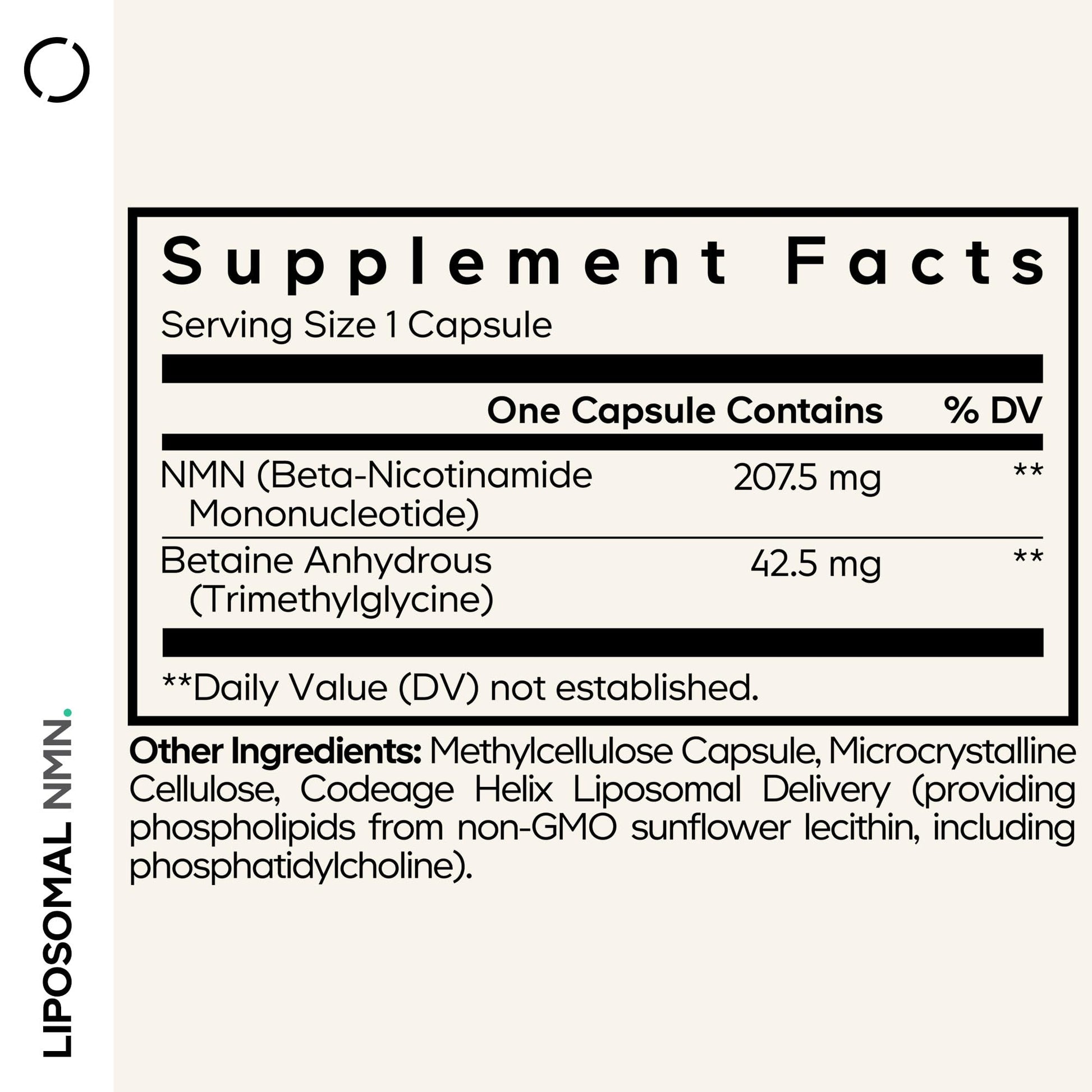 Codeage Liposomal NMN & TMG Supplement - Nicotinamide Mononucleotide NAD+ Precursor, Betaine Anhydrous Trimethylglycine TMG - Non-GMO - 30 Capsules Codeage buy supplements canada