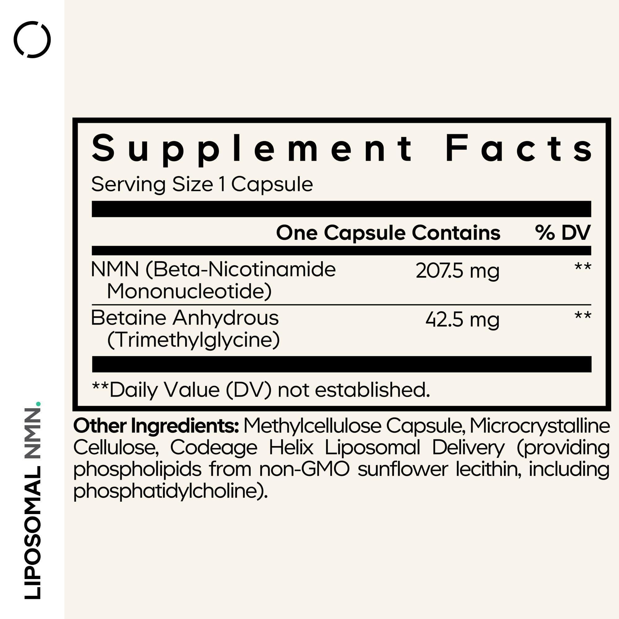 Codeage Liposomal NMN & TMG Supplement - Nicotinamide Mononucleotide NAD+ Precursor, Betaine Anhydrous Trimethylglycine TMG - Non-GMO - 30 Capsules Codeage buy supplements canada