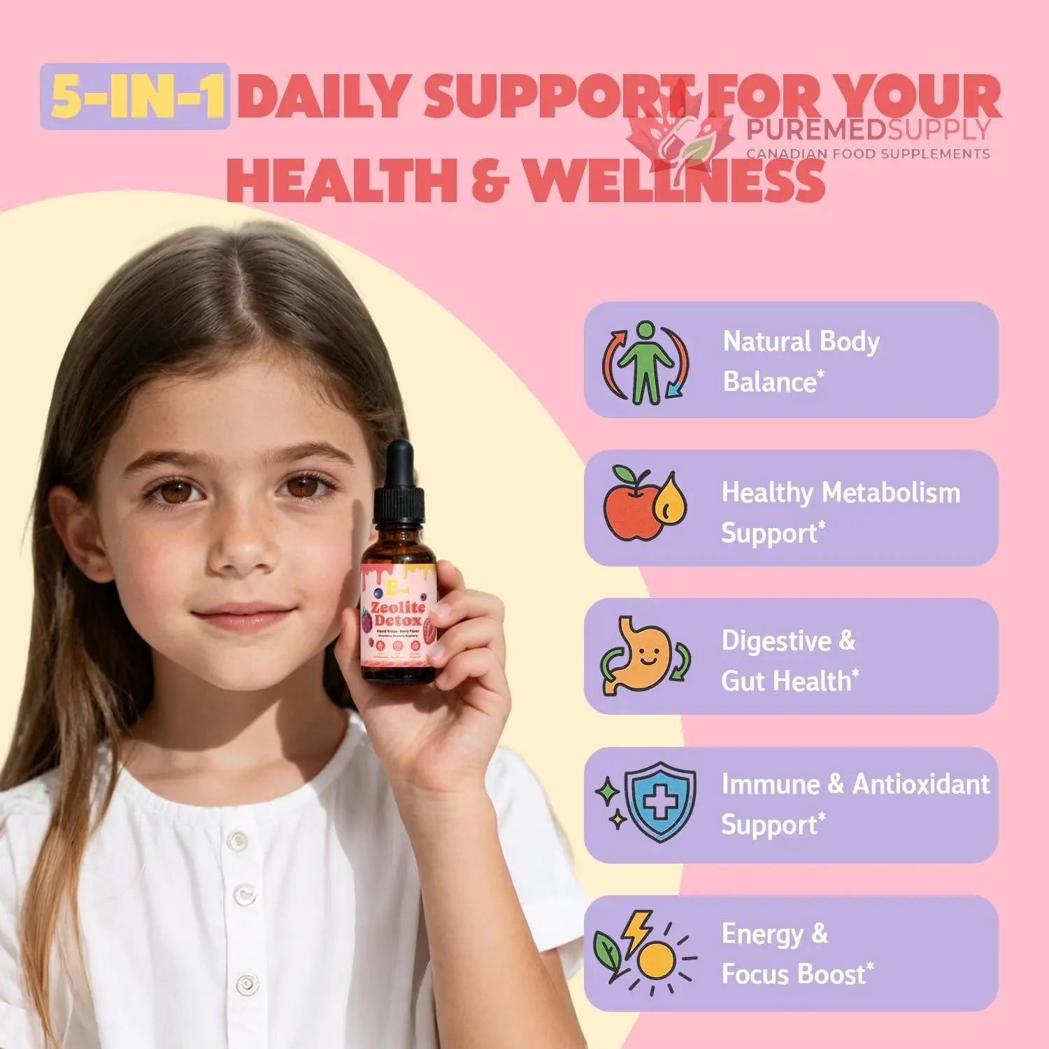 Zeolite Detox Drops for Kids & Kidney Cleanse Drops for Adults - Liquid Supplement Duo with Vitamins C B12 D3, Cranberry, Chanca Piedra, Milk Thistle & Herbal Blend - Mixed Berry & Cranberry Flavor, 6 Pavintrix buy supplements canada