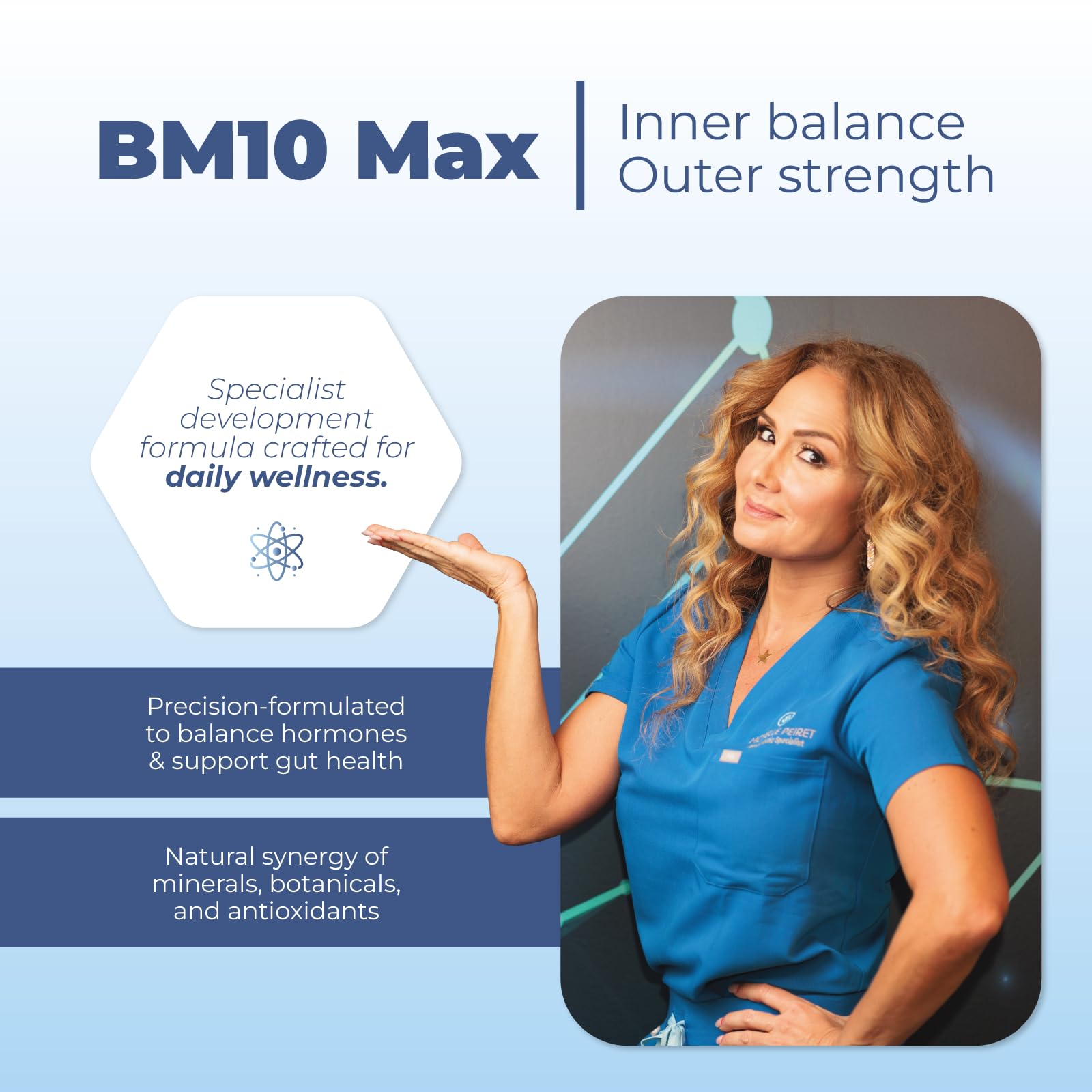 Michelle Peiret BM10 Max | Boron Supplement for Men & Women | Boron Complex with Zinc, Biotin 10,000 mcg, MSM, Silica, Saw Palmetto | Hair Skin & Nails + Trace Mineral Support | 60 Veg Capsules Michelle Peiret buy supplements canada
