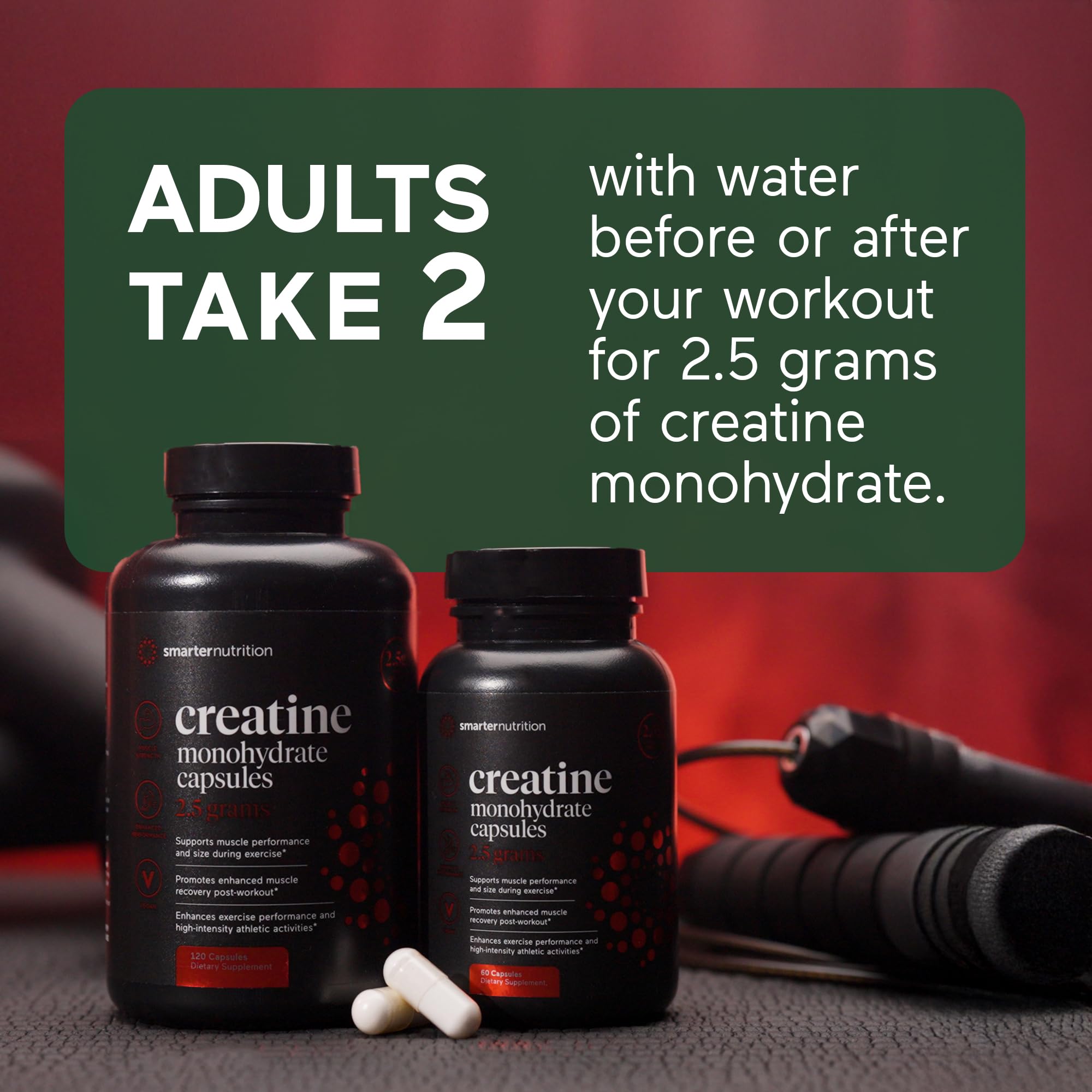 SMARTERNUTRITION Creatine Monohydrate Pills with 2500mg (2.5g) Per Serving, Vegan Capsules - Pre & Post Workout Recovery Support, Promotes Muscle Mass &. Endurance - 60 Count[30-Day Supply] SMARTERNUTRITION buy supplements canada