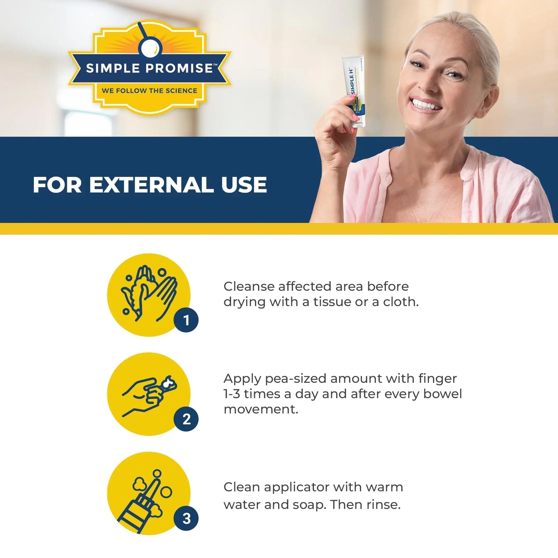 Simple Promise – Simple H Hemorrhoid Cream – Gentle Fast-Absorbing Formula with 28 Potent Ingredients & Enhanced Delivery System – Paraben-Free, Promotes Comfort & Relief, 2 oz Simple Promise buy supplements canada