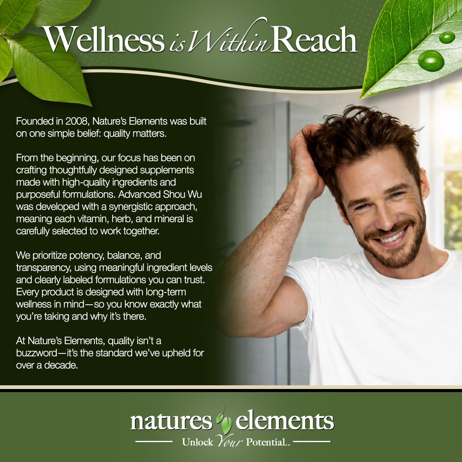 Natures Elements Advanced Shou Wu for Gray Hair – Prepared He Shou Wu for Hair Growth with Biotin, Bioperine, Fo-Ti Root & More – 100% Natural – 60 Tablets – Non-GMO, Gluten-Free Natures Elements buy supplements canada