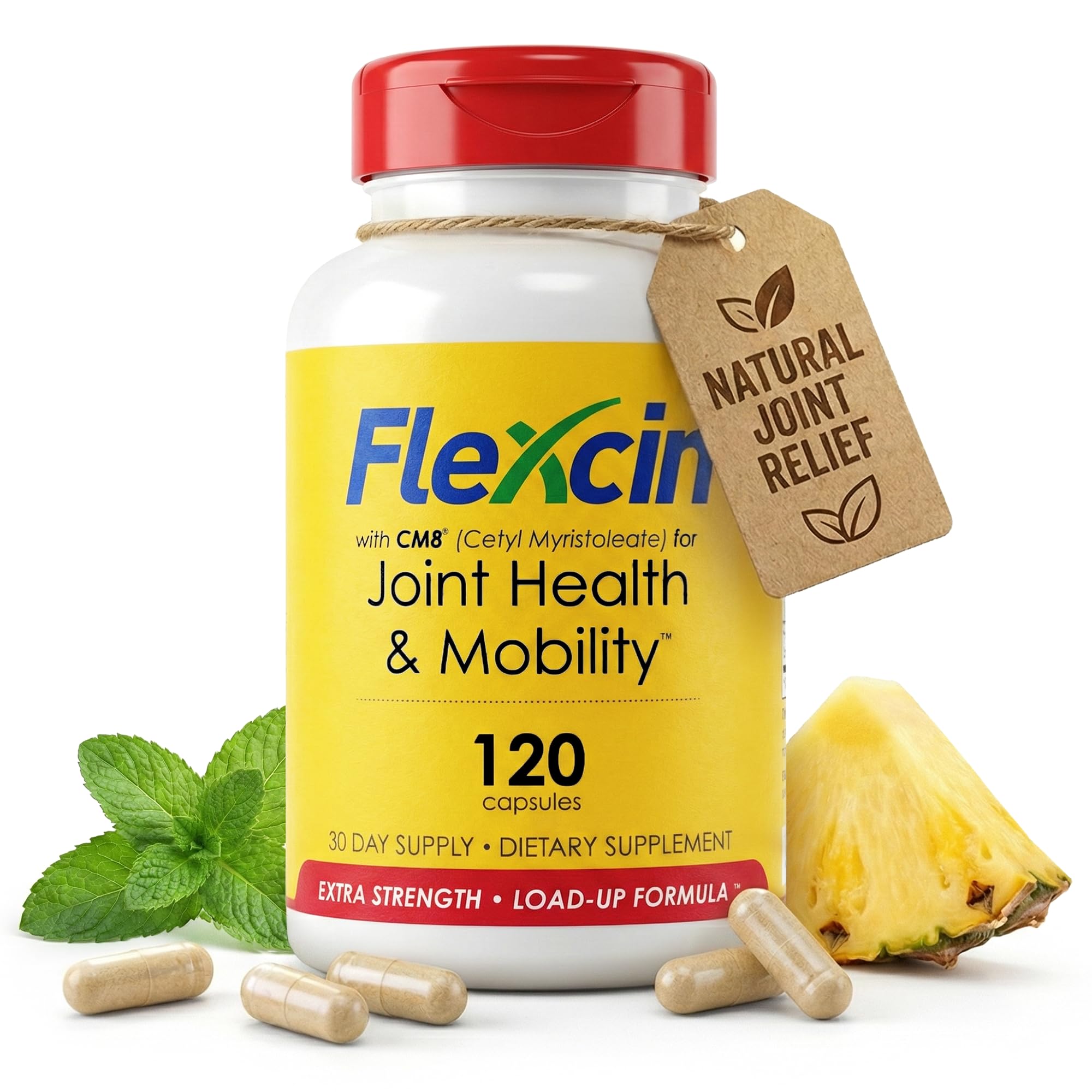 Flexcin Extra Strength Joint Formula with CM8 (Cetyl Myristoleate) - Joint Supplements for Men and Women with Glucosamine, MSM, Collagen Type II - 120 Capsules Flexcin buy supplements canada