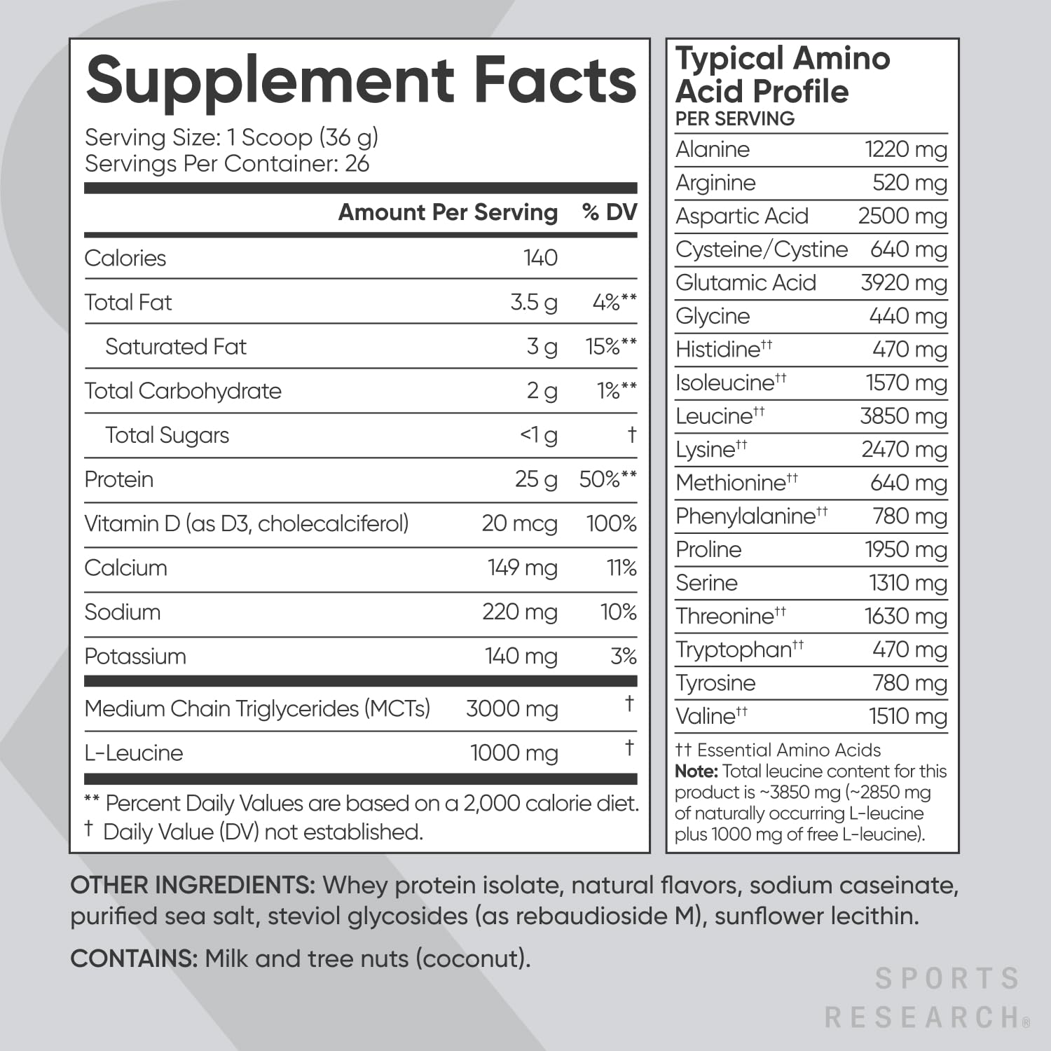 Sports Research Whey Protein Isolate - Sports Nutrition Protein Powder 25g per Serving Sports Research buy supplements canada
