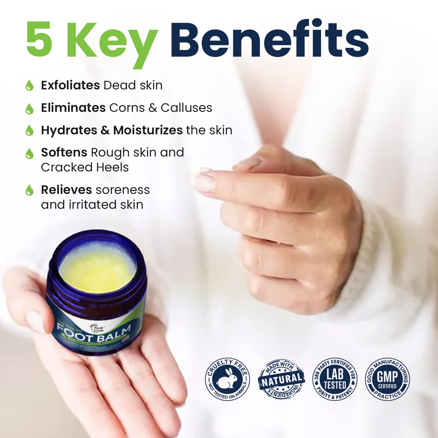 Tea Tree Oil Foot Balm/ Moisturizer For Dry Cracked Feet - Instantly Hydrates & Soothes FOOT CURE buy supplements canada