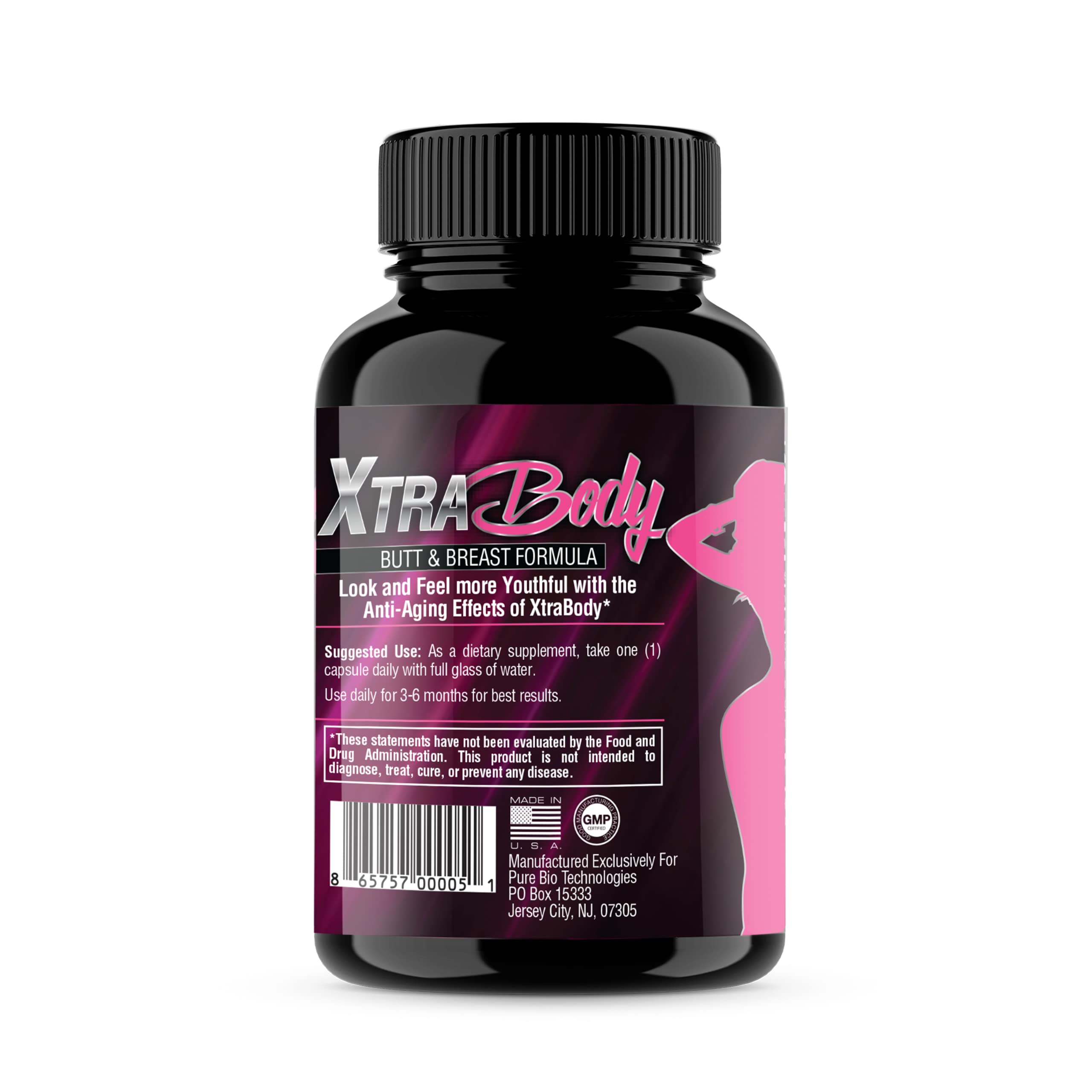 XtraBody Butt Enhancement and Breast Enlargement Supplement - Estrogen Enhancer - Increases Butt & Breast Size, Reduces Menstrual Symptoms & Provides an Extra Boost of Energy (1 Bottle=30 Capsules) Xtra Body buy supplements canada