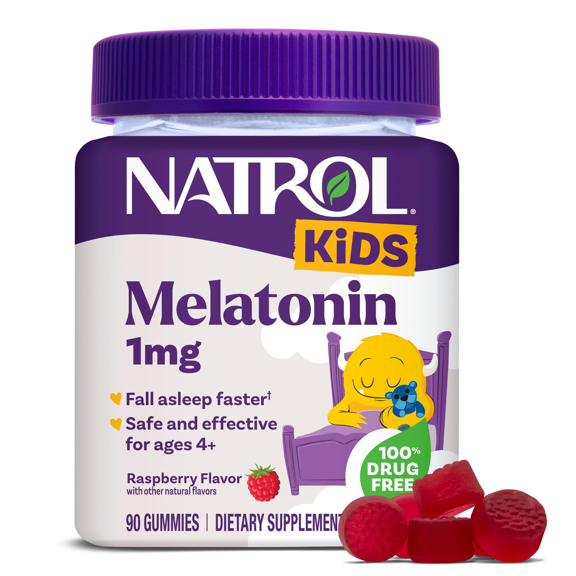 Natrol Kids Melatonin 1mg, for Restful Sleep, 90 Raspberry-Flavored Gummies Natrol buy supplements canada