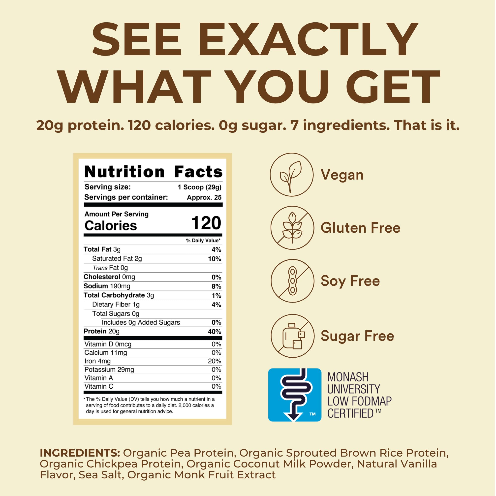 TumLove Vegan Protein Powder - Low FODMAP Certified, Gluten-Free, Dairy-Free, Soy-Free, 100% Gut-Friendly & Non-Bloating, Vanilla (25 Servings) TumLove buy supplements canada