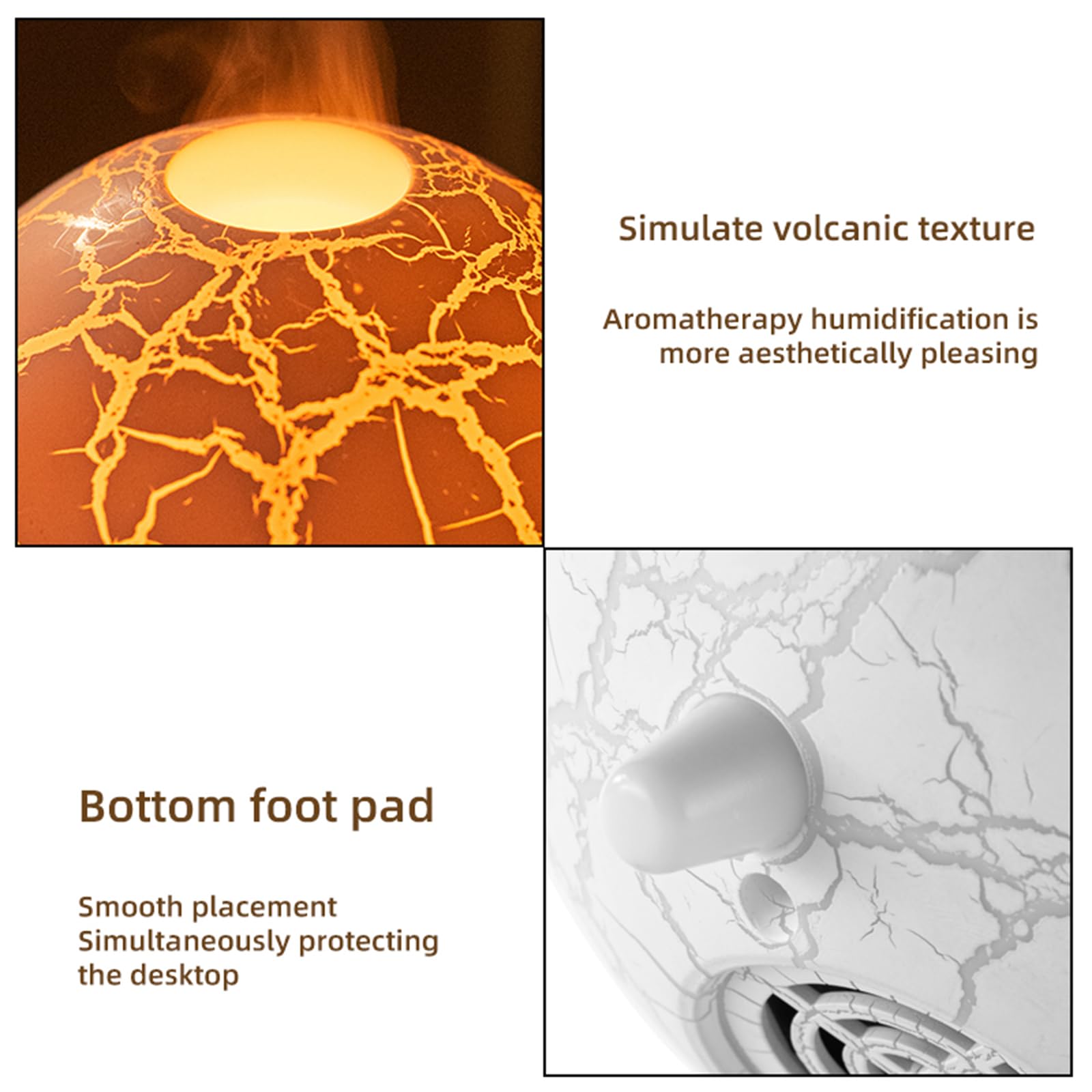 Volcano Humidifier Flame Aromatherapy Diffuser, 7 Colors Flame 200ml Essential Oil Diffusers cjc buy supplements canada