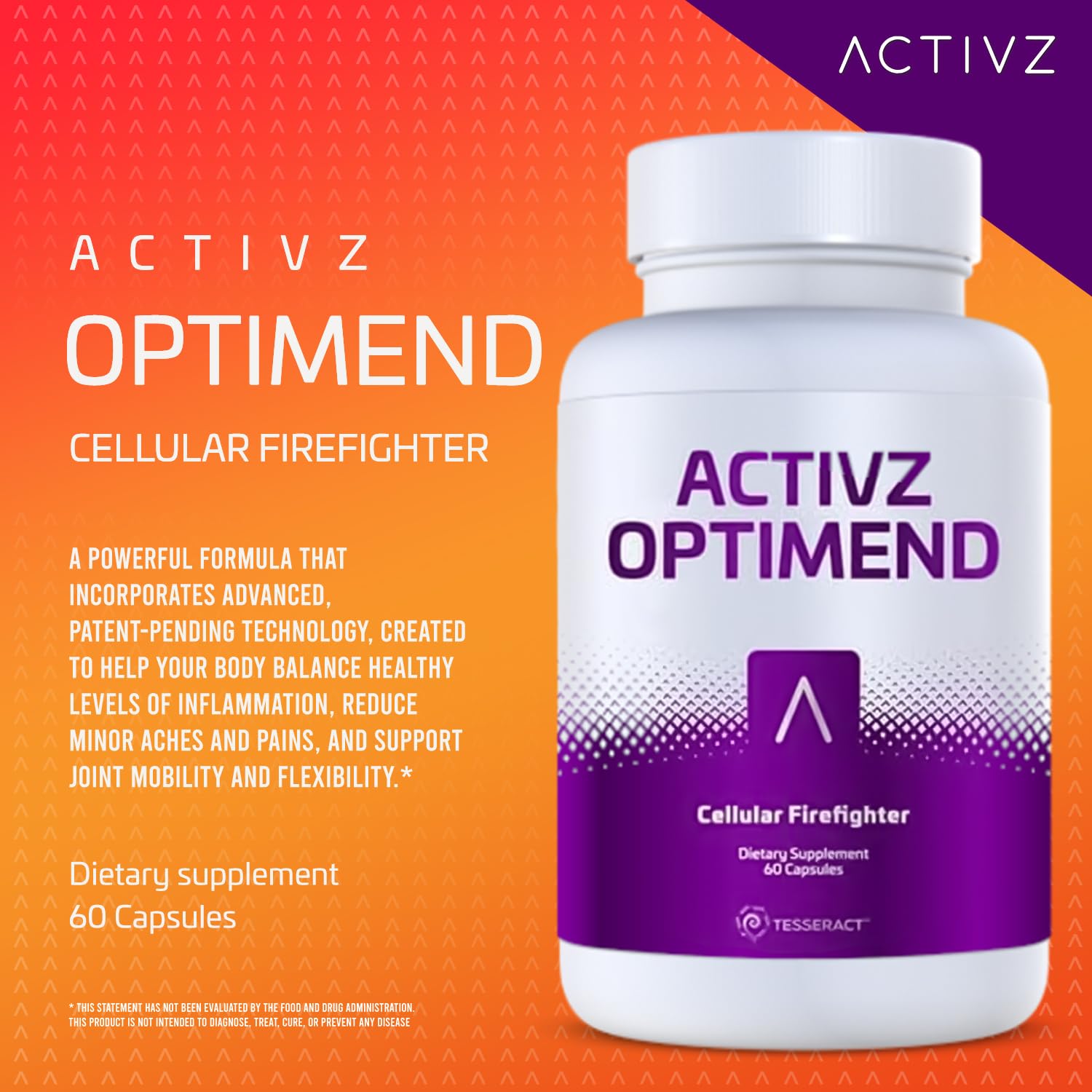 ACTIVZ Optimend - Advanced Joint Mobility and Comfort Support with Enhanced Bioavailability Using CyLoc Dextrin and DexKey Technology - 60 Capsules ACTIVZ buy supplements canada