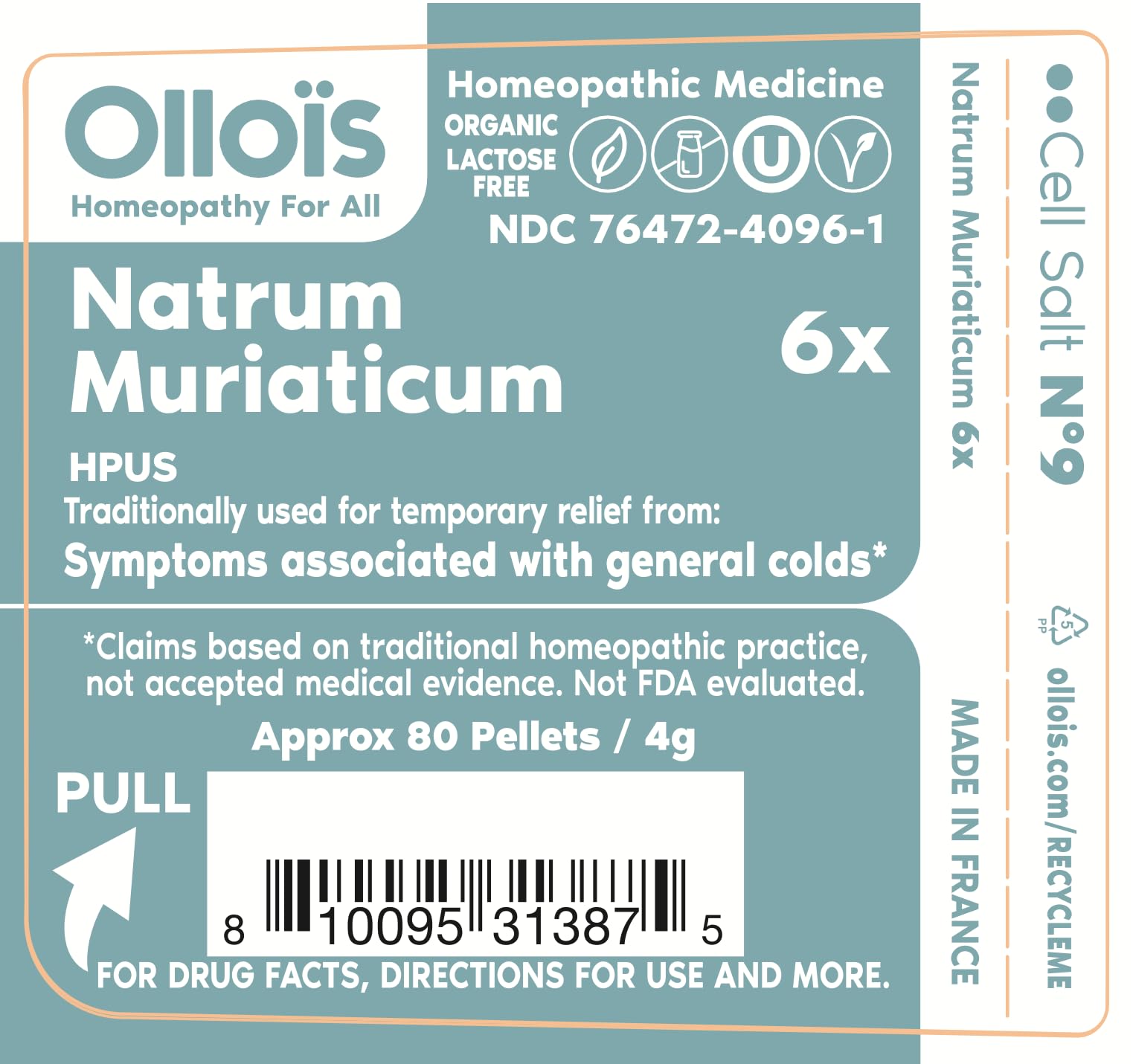 OLLOIS Natrum Muriaticum 6X, Cell Salt #9, Lactose-Free, Organic & Vegan, Kosher Certified OLLOÏS buy supplements canada