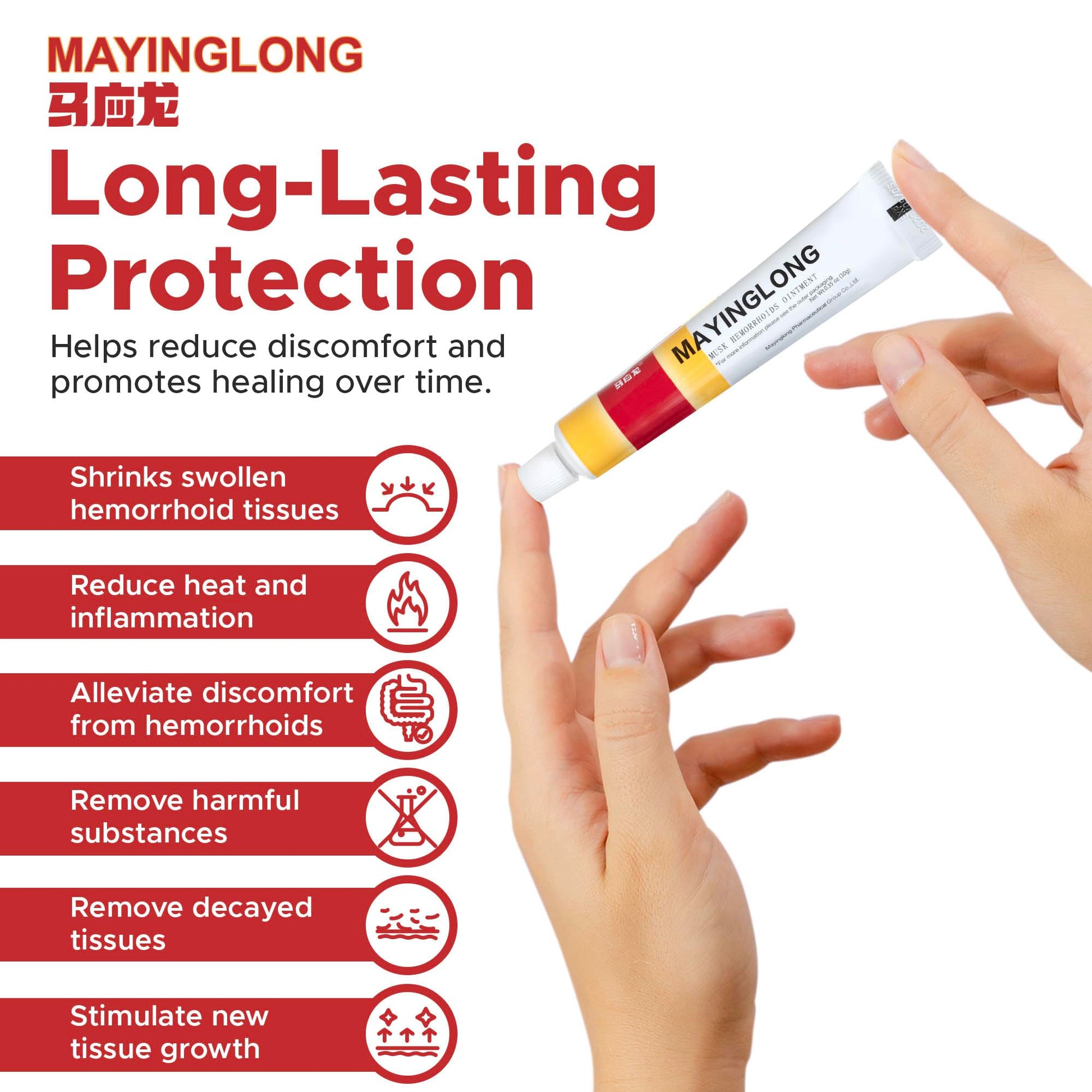 Mayinglong Musk Hemorrhoidal Ointment, Helps Relieve Itching, Burning, or Discomfort Fast (3 Pack) Mayinglong buy supplements canada