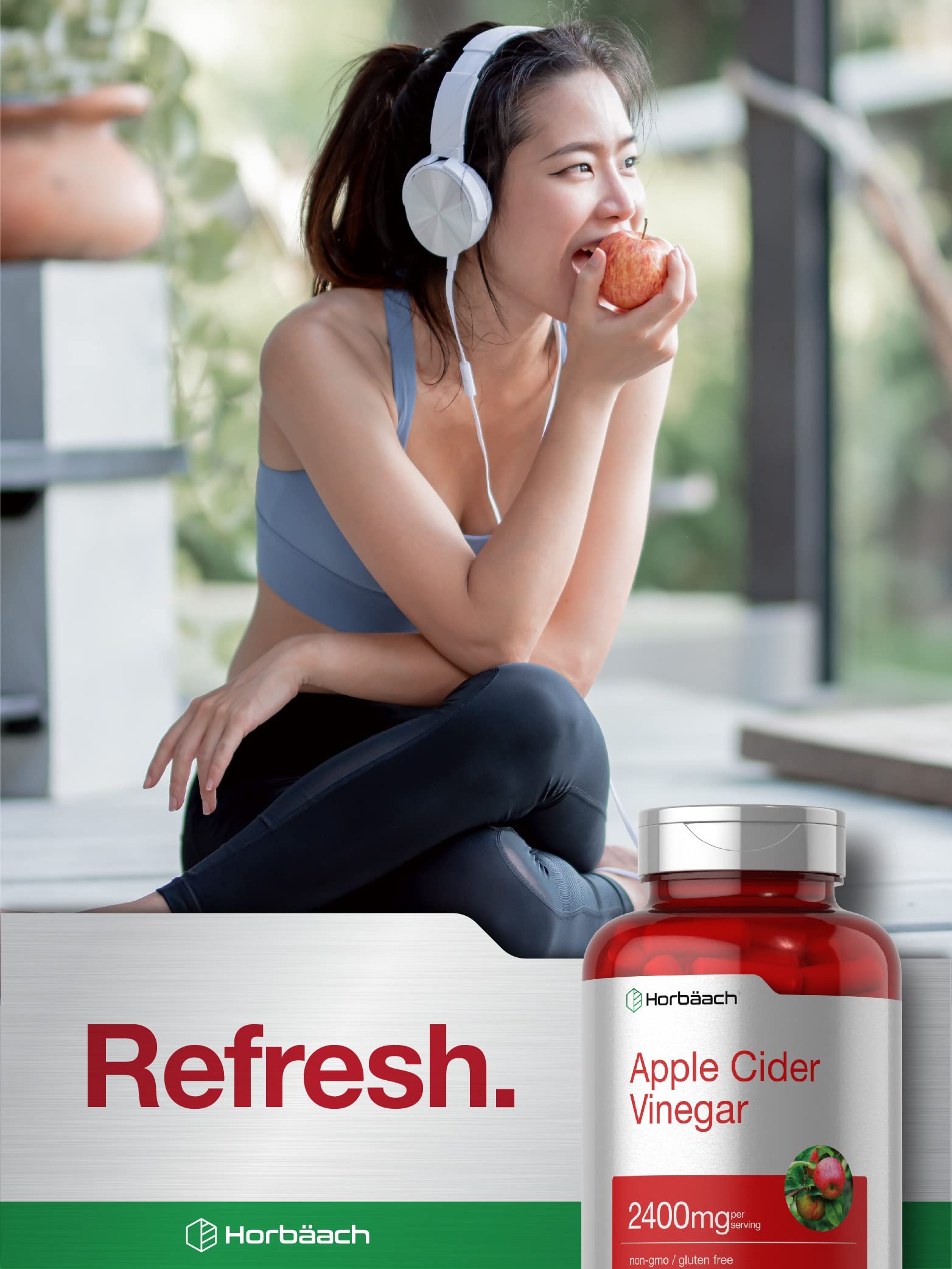Apple Cider Vinegar Capsules | 2400mg | 150 Count | Non-GMO, Gluten Horbäach buy supplements canada