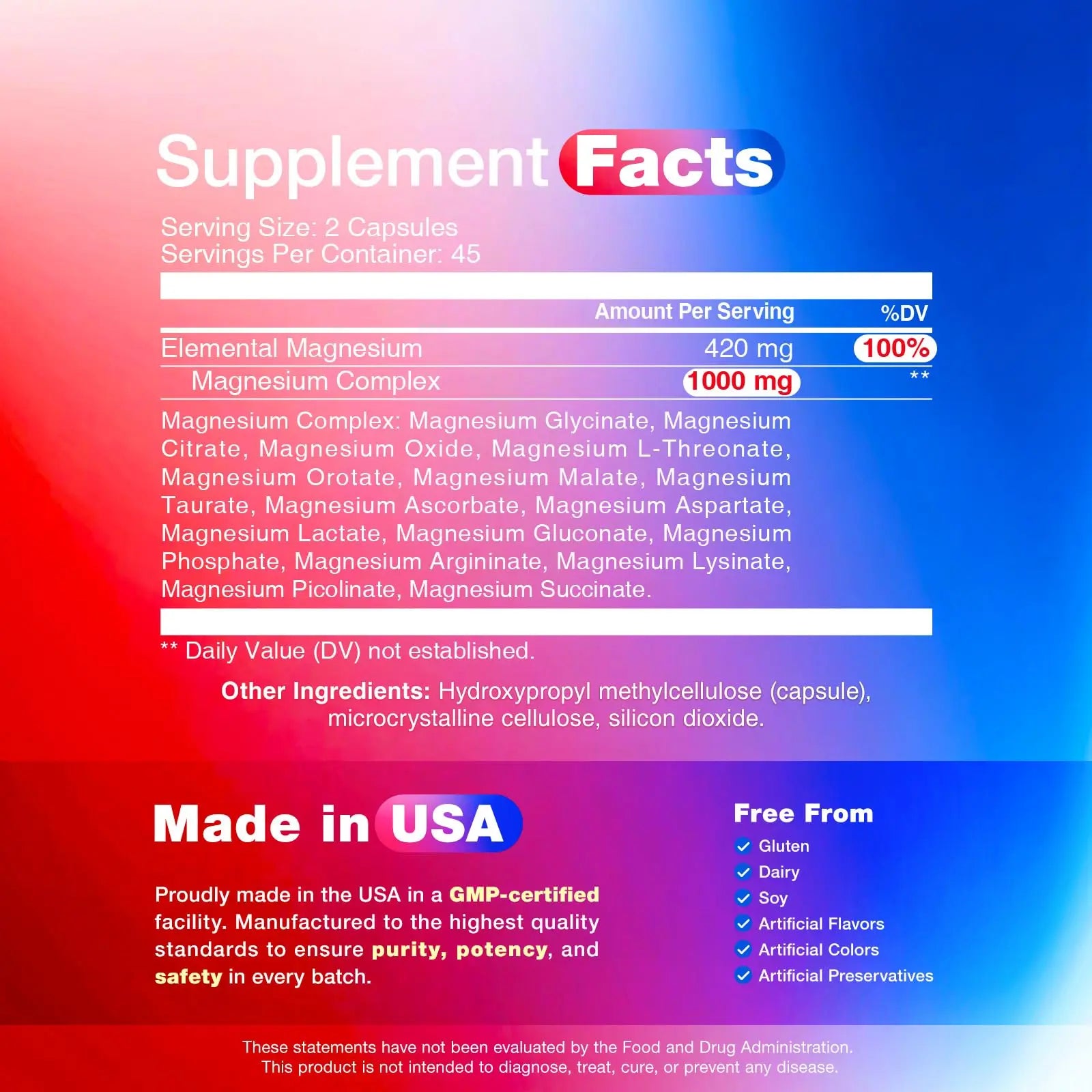 16 in 1 Magnesium Complex, 1000mg Magnesium Complex Supplement for Women with Magnesium Glycinate, Citrate, Orotate, L-Threonate, Malate, Third-Party Tested, Easy-Swallow Vegan Capsules PeakVigor buy supplements canada
