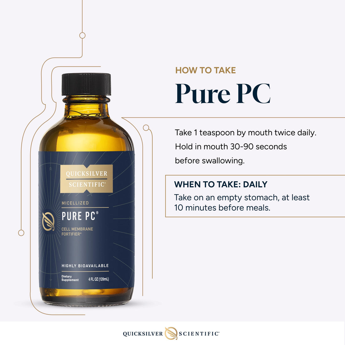 Quicksilver Scientific Micellized Pure PC - Phosphatidylcholine Liquid Supplement to Support Cellular & Liver Health - Superior Liposomal Absorption - Non-GMO Supportive Brain Supplement (4oz /120ml) Quicksilver Scientific buy supplements canada