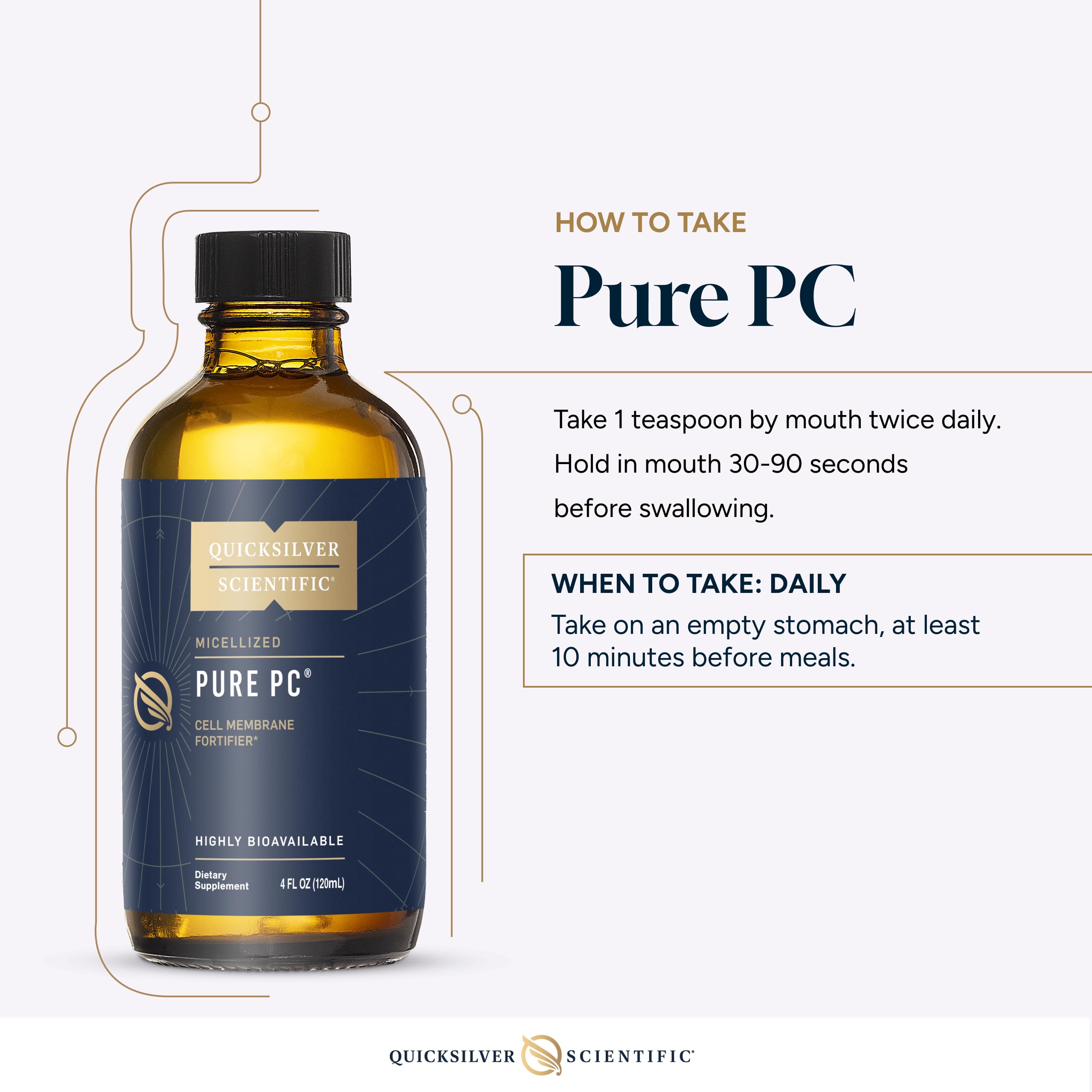 Quicksilver Scientific Micellized Pure PC - Phosphatidylcholine Liquid Supplement to Support Cellular & Liver Health - Superior Liposomal Absorption - Non-GMO Supportive Brain Supplement (4oz /120ml) Quicksilver Scientific buy supplements canada
