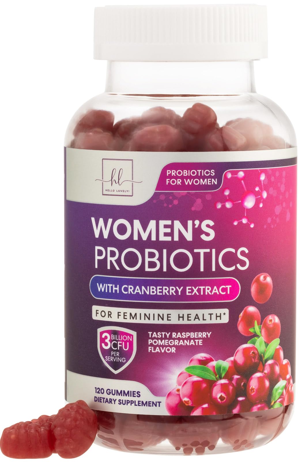 Probiotics for Women + Cranberry - 3 Billion CFU Guaranteed & 6 Vegan Strains for Women's Hello Lovely! buy supplements canada
