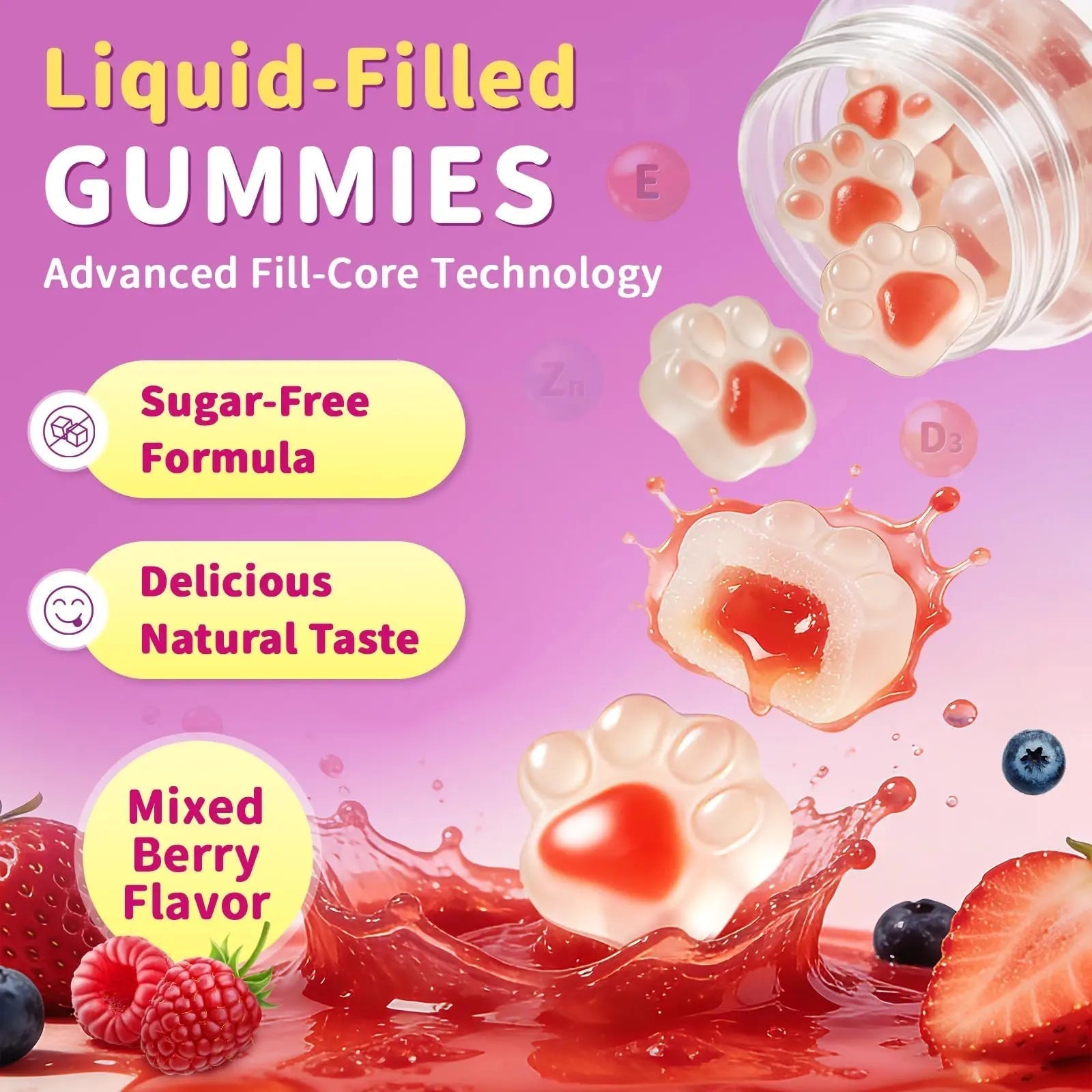 Multivitamin for Women Gummies With Iron, Magnesium, Folate, Biotin, Zinc, Womens Multivitamin Gummy Vitamin D3 A C E, B Complex GparkNature buy supplements canada
