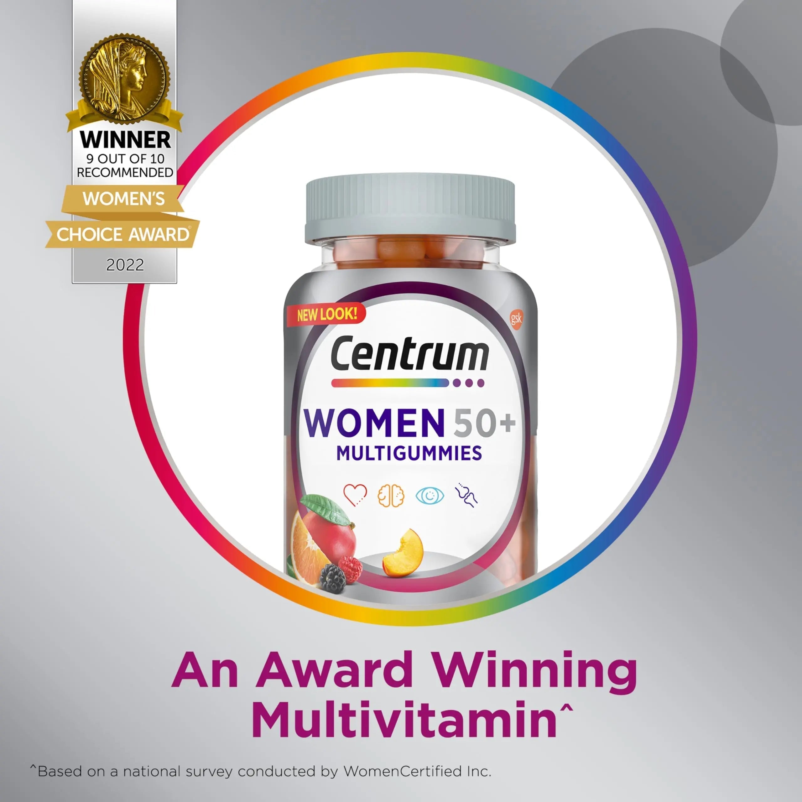 Centrum MultiGummies for Women 50 Plus, Multivitamin/Multimineral Supplement with Vitamins D3, E, B6, and B12 Centrum buy supplements canada