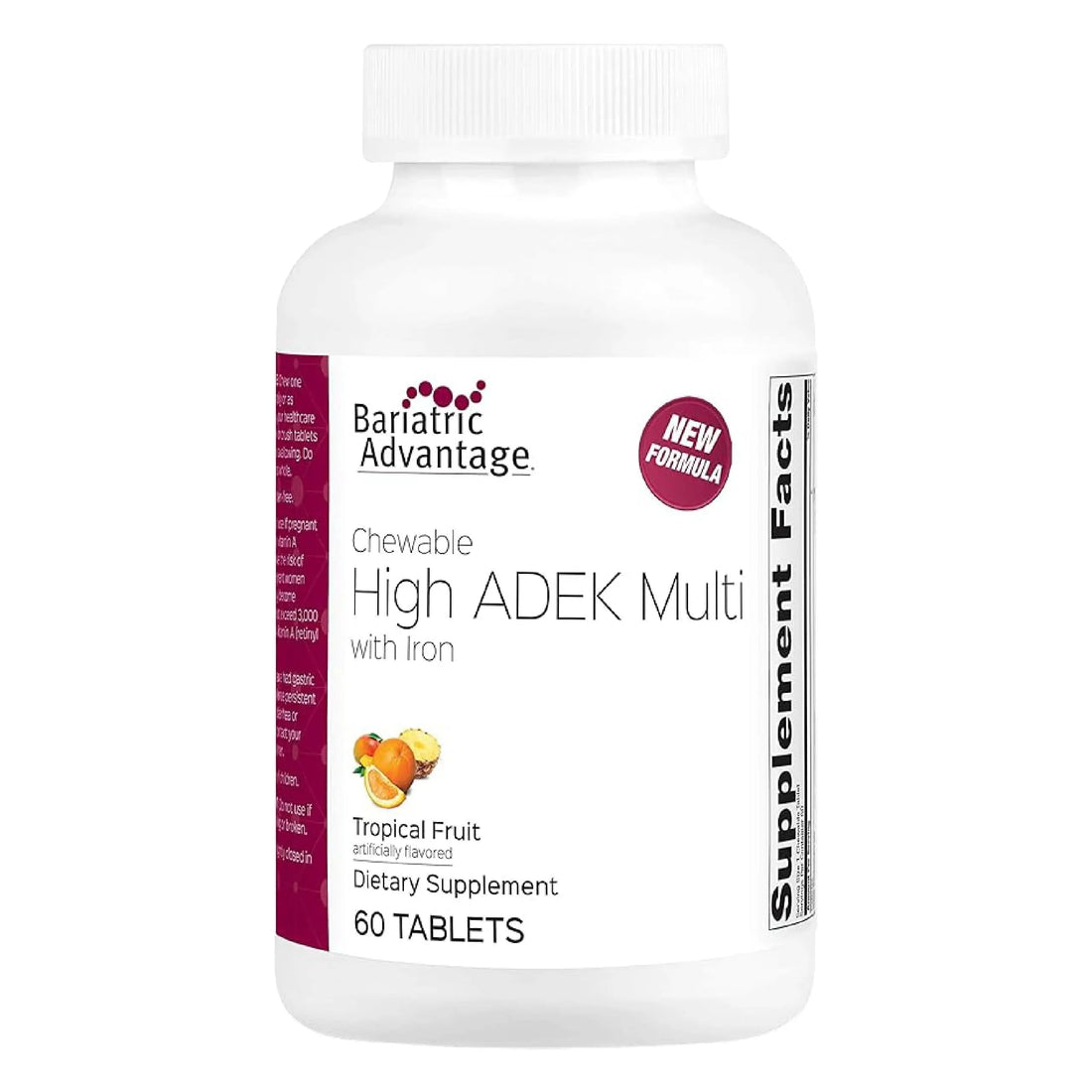 Bariatric Advantage Chewable High ADEK with Iron - for Bariatric Patients - High Potency Vitamin A, D, E & K - Includes B-Vitamins Bariatric Advantage buy supplements canada