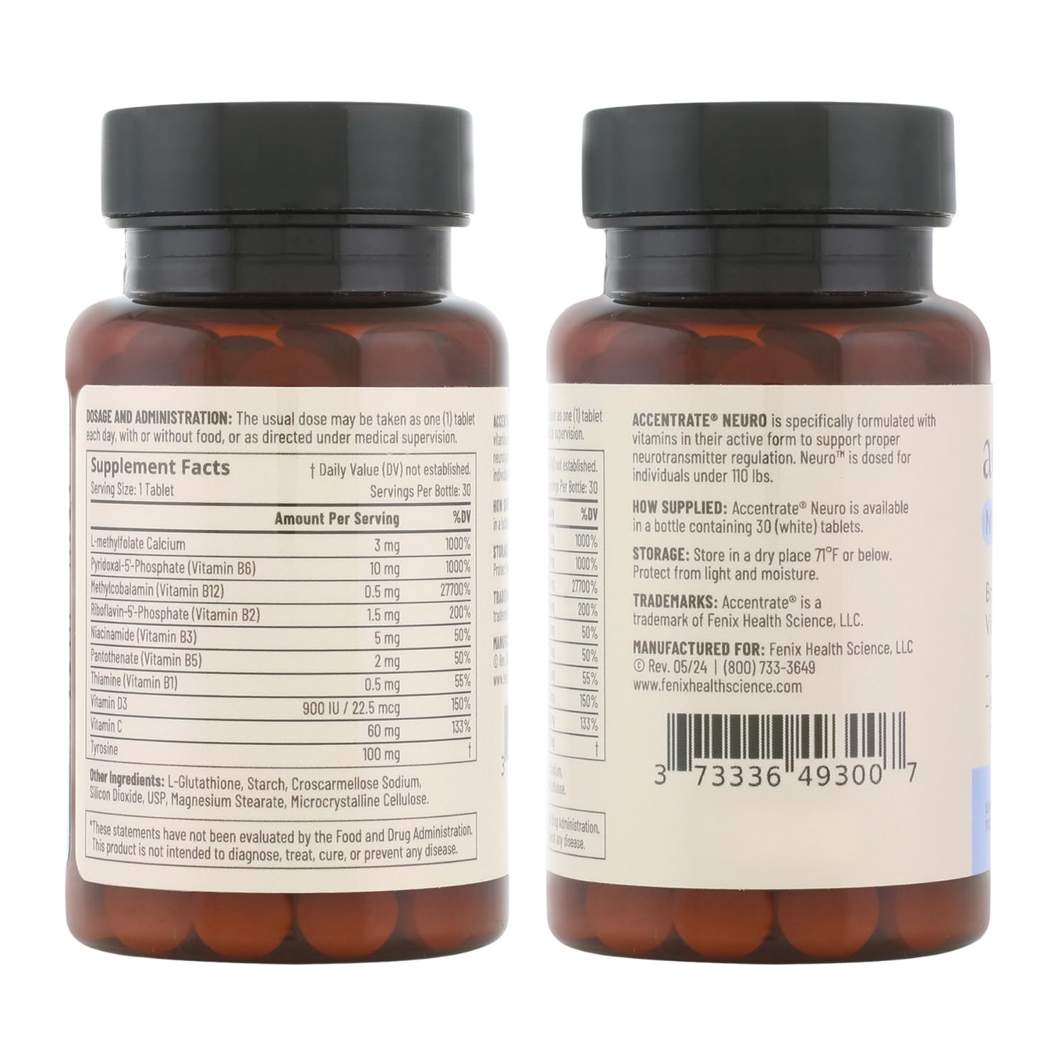 Accentrate Brain Supplement for Focus, Attention, Mood | Complete Vitamin B Complex | Brain Health | Methylated Multivitamin w/L-Methylfolate (5-MTHF), Cofactors Methyl-B12 & P5P | MTHFR Supplement Accentrate buy supplements canada