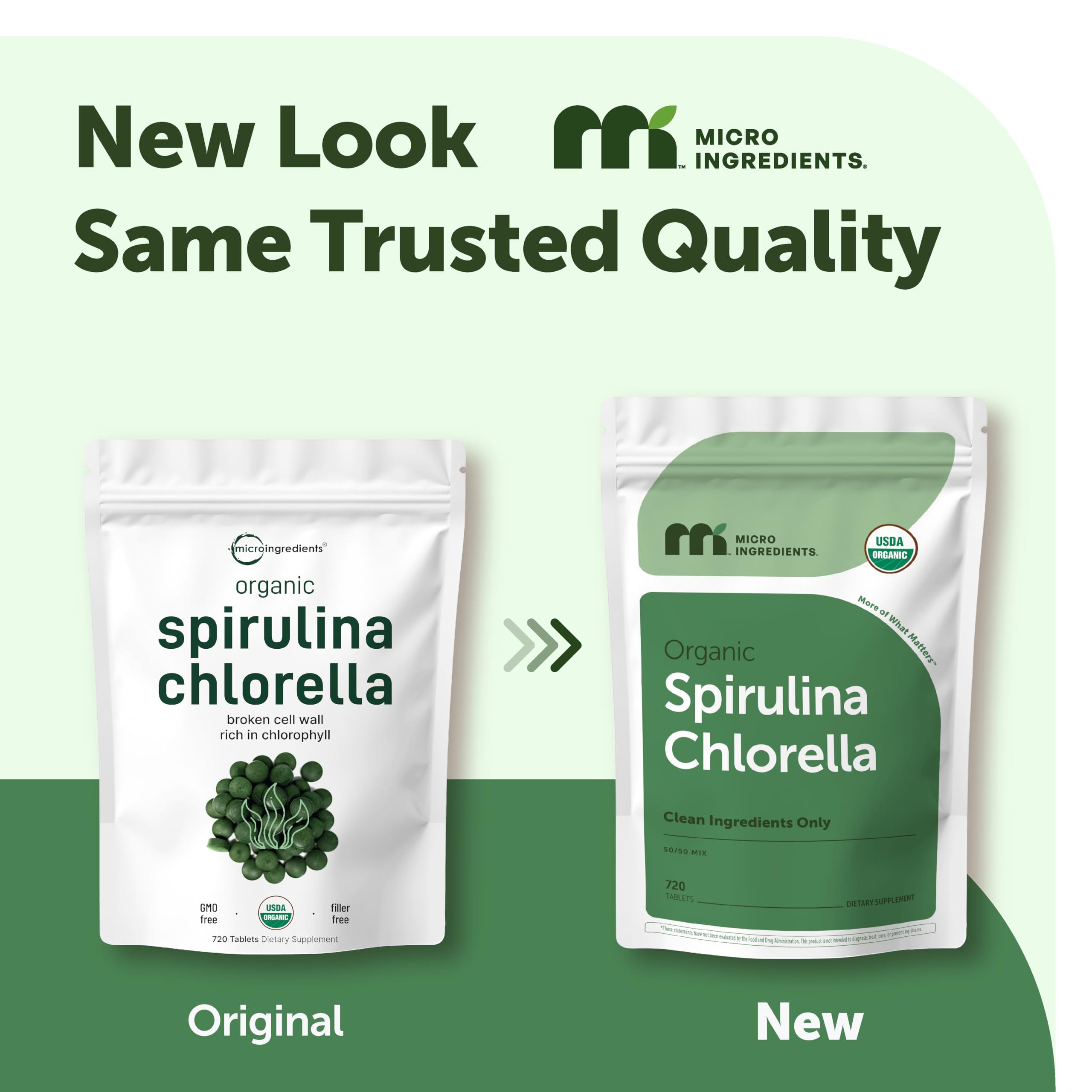 Micro Ingredients Organic Spirulina Chlorella Tablets, 720 Count | 4 Month Supply | 50/50 Algae Blend | Broken Cell Wall | Non-GMO, Filler Free Micro Ingredients buy supplements canada