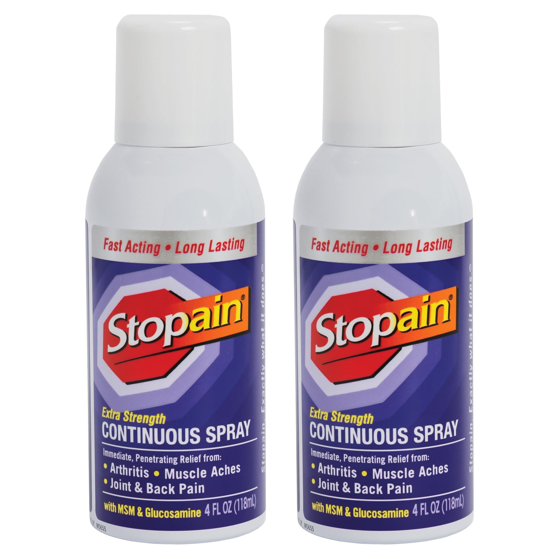 Stopain Pain Relief Spray 4oz (2 Pack) USA Made, Max Strength Fast Acting with MSM, Glucosamine, Menthol for Arthritis, Lower Back, Neck, HSA FSA Approved Topical Analgesic Products Stopain buy supplements canada
