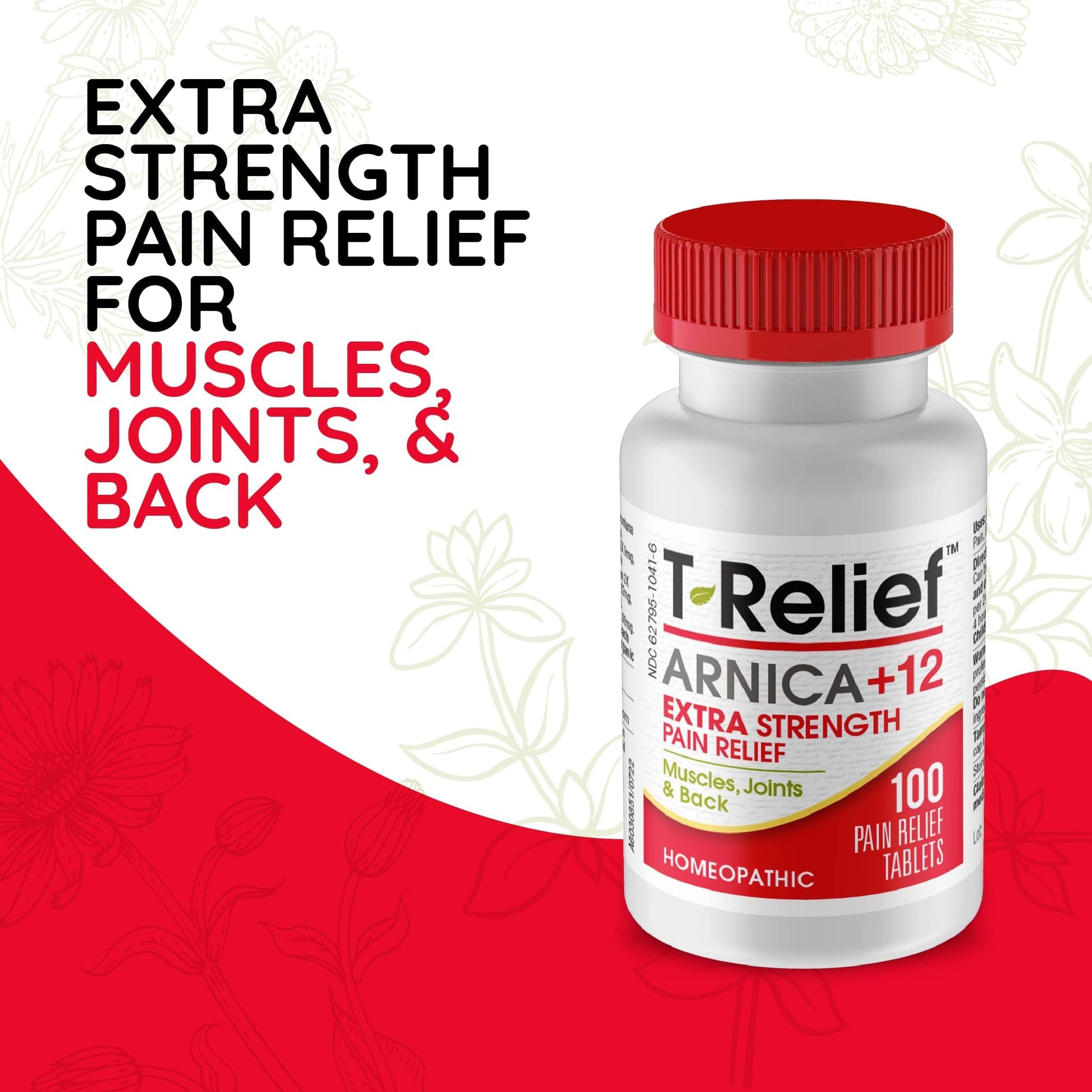 MediNatura T-Relief Extra Strength Pain Relief Arnica +12 Natural Relieving Actives for Back Pain Joint Soreness Muscle Aches & Stiffness, Whole Body Fast-Acting Relief for Women & Men - 100 Tablets MediNatura buy supplements canada