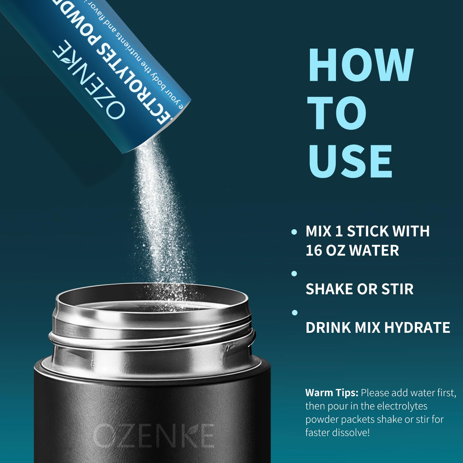 OZENKE Electrolytes Powder Packets, Hydration Packets, Electrolytes Powder No Sugar, Portable Electrolyte Drink Mix for Rapid Hydration, Sugar Free & Low Sodium OZENKE buy supplements canada