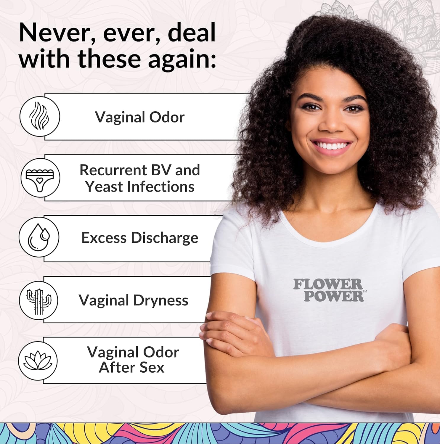Flower Power Vegan Boric Acid Suppositories - 30 Capsules - 600mg for Vaginal Odor and pH Balance - Made in USA Flower Power buy supplements canada