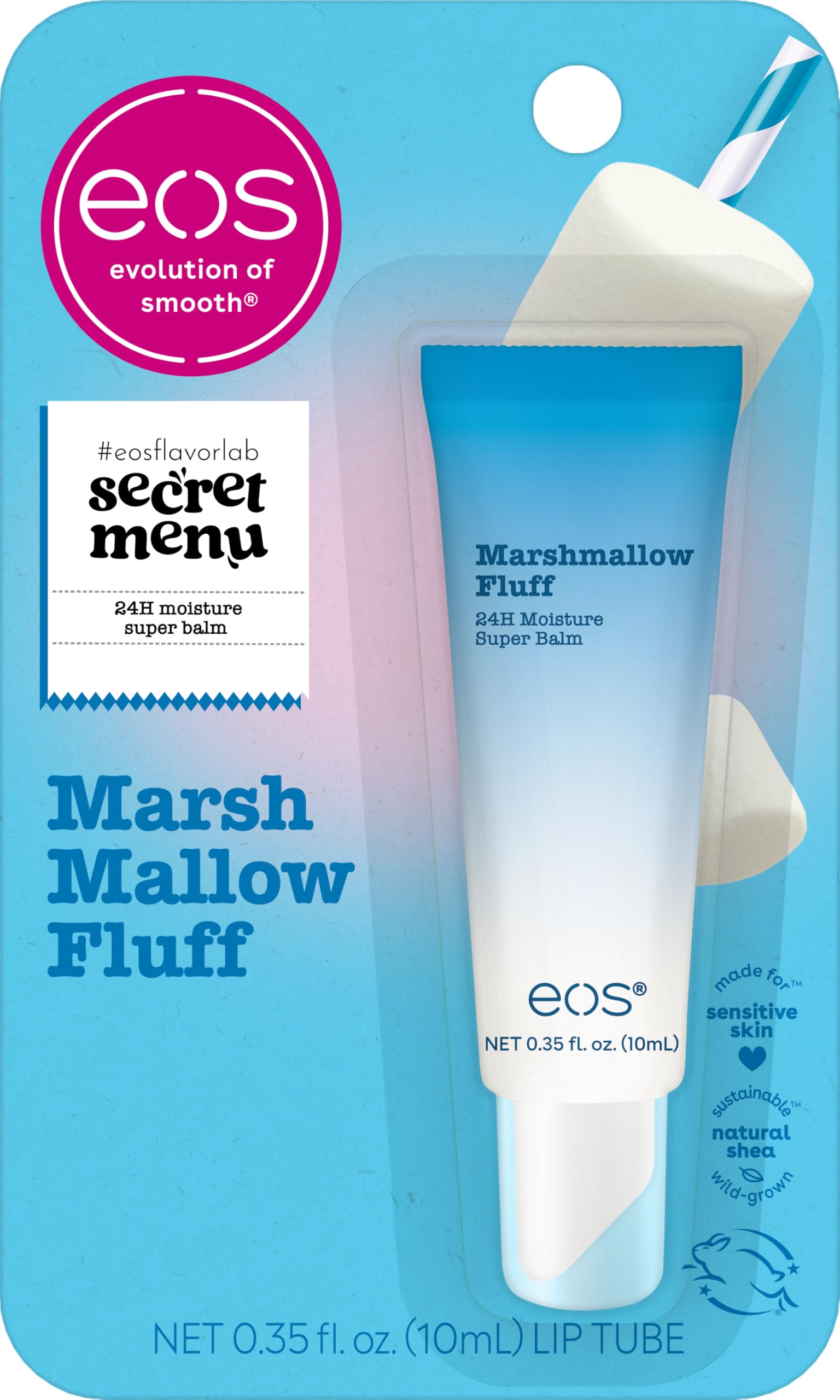 eos 24H Moisture Super Balm - Marshmallow Fluff, Lip mask, Moisturizing, Lip Treatment, Limited-Edition Skincare, 0.35 fl oz eos buy supplements canada