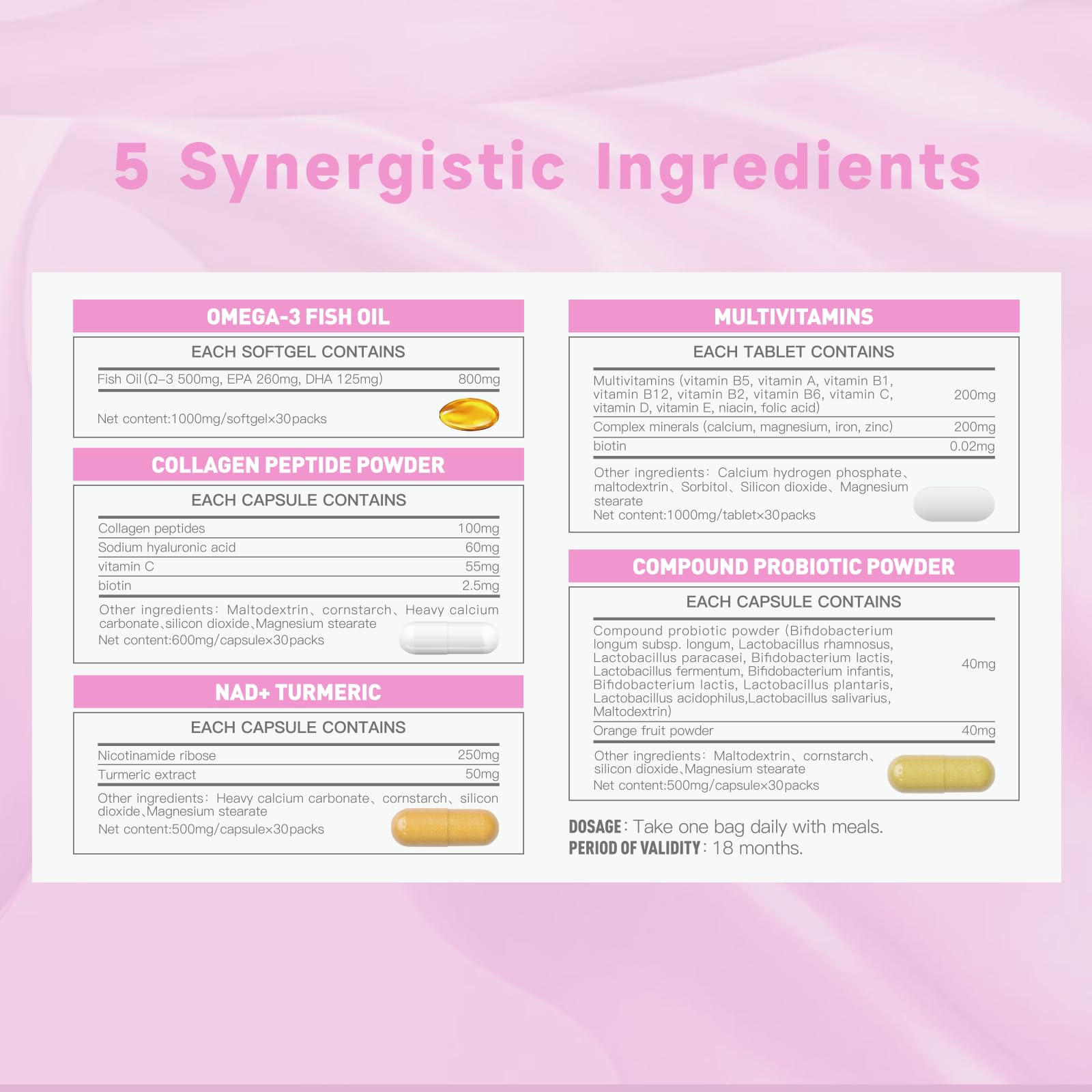 Natener 6 in 1 Women Vaginal Probiotics, 80B CFU Lactobacillus + 800mg Omega-3 + 250mg NAD+ + 179.5mg Vitamin C Promote Healthy Vaginal Odor & Vaginal Flora LLVYUO buy supplements canada