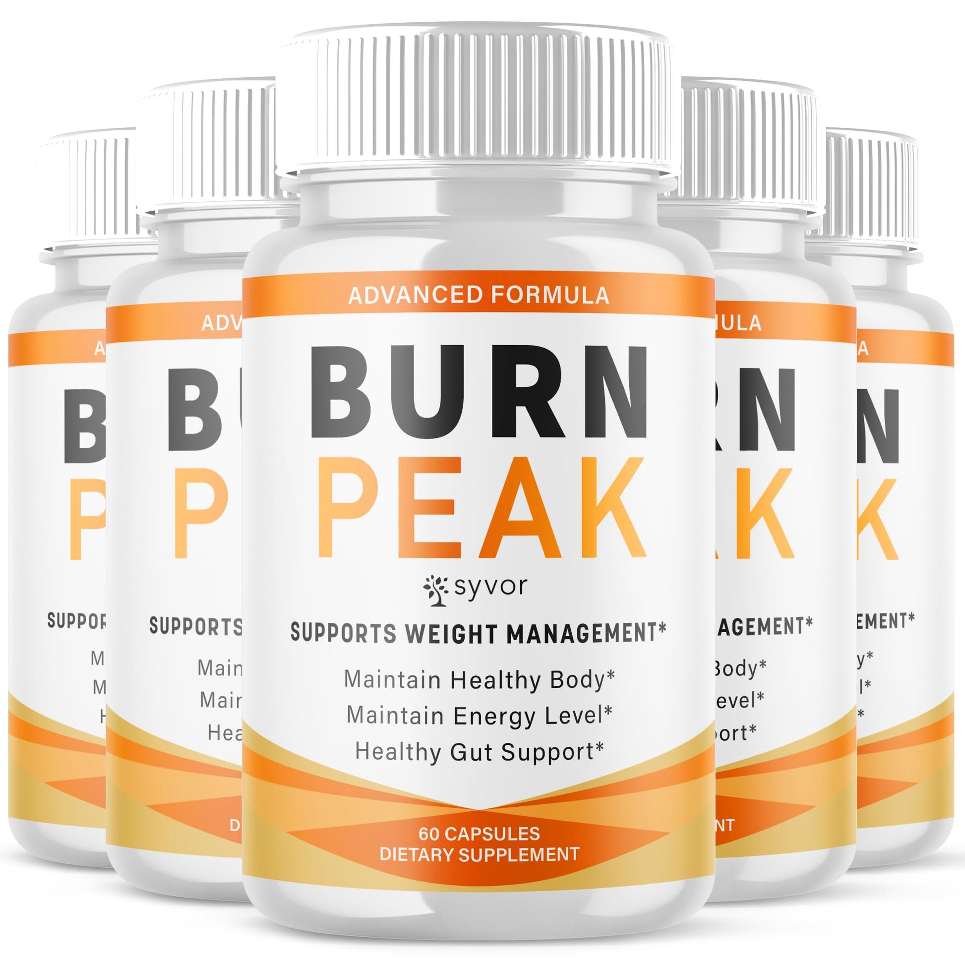 (5 Pack) Burn Peak Capsules, Official Burnpeak Pink Salt Pills with All Natural Ingredients, Advanced Health and Wellness Supplement with Premium Vitamins for Active Lifestyle Support (300 Capsules) Syvor buy supplements canada