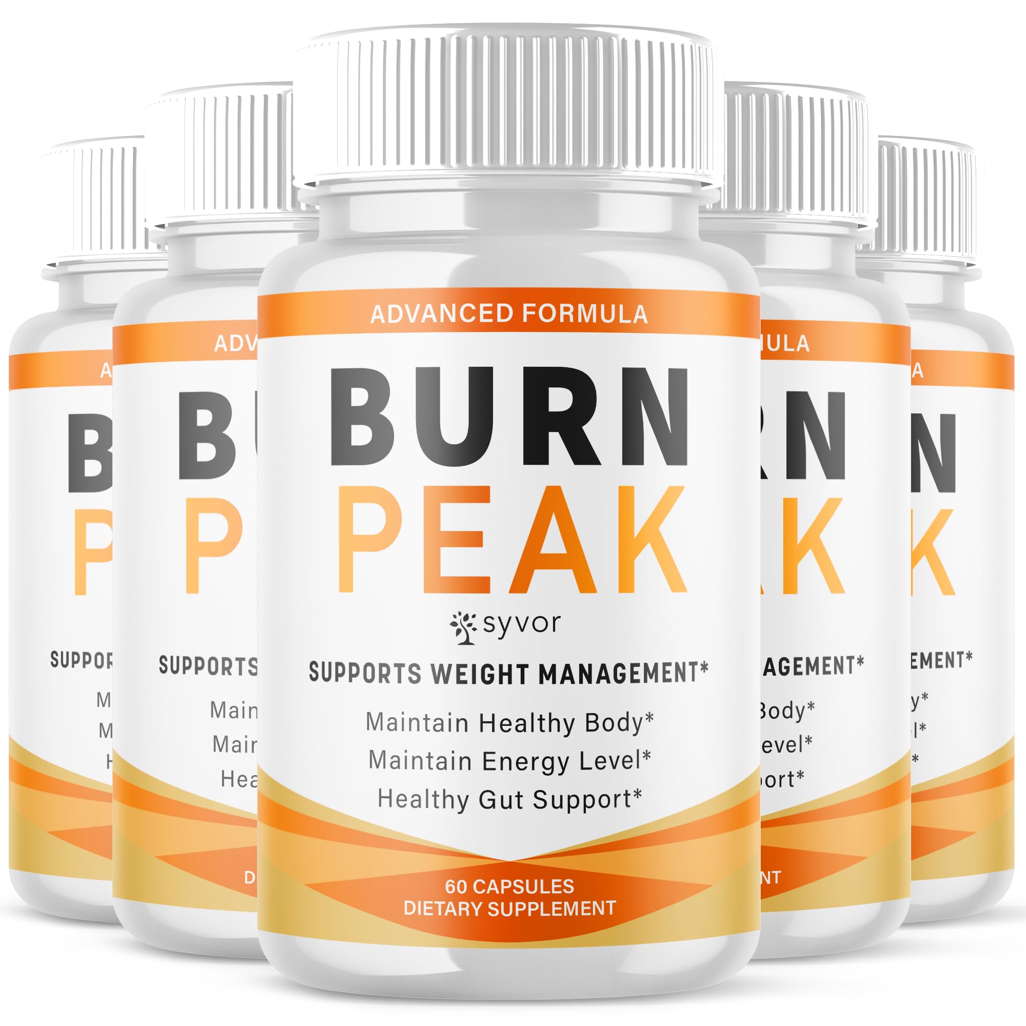 (5 Pack) Burn Peak Capsules, Official Burnpeak Pink Salt Pills with All Natural Ingredients, Advanced Health and Wellness Supplement with Premium Vitamins for Active Lifestyle Support (300 Capsules) Syvor buy supplements canada