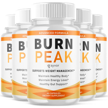 (5 Pack) Burn Peak Capsules, Official Burnpeak Pink Salt Pills with All Natural Ingredients, Advanced Health and Wellness Supplement with Premium Vitamins for Active Lifestyle Support (300 Capsules) Syvor buy supplements canada