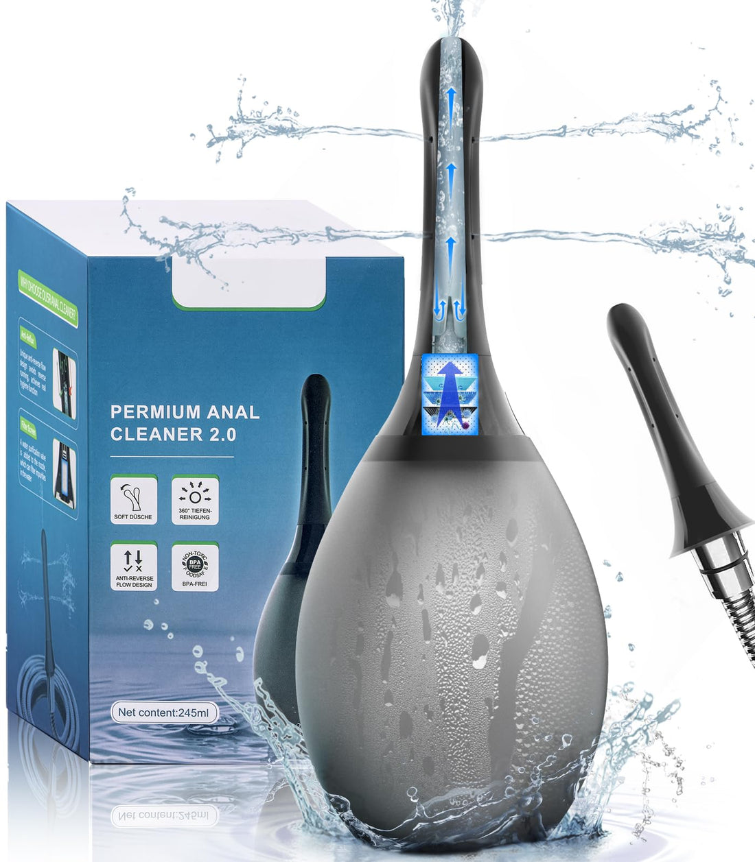 Onegreen Enema Douche Bulb Anti Back-Flow Portable Anal Douche Connected to Shower Hole Onegreen buy supplements canada