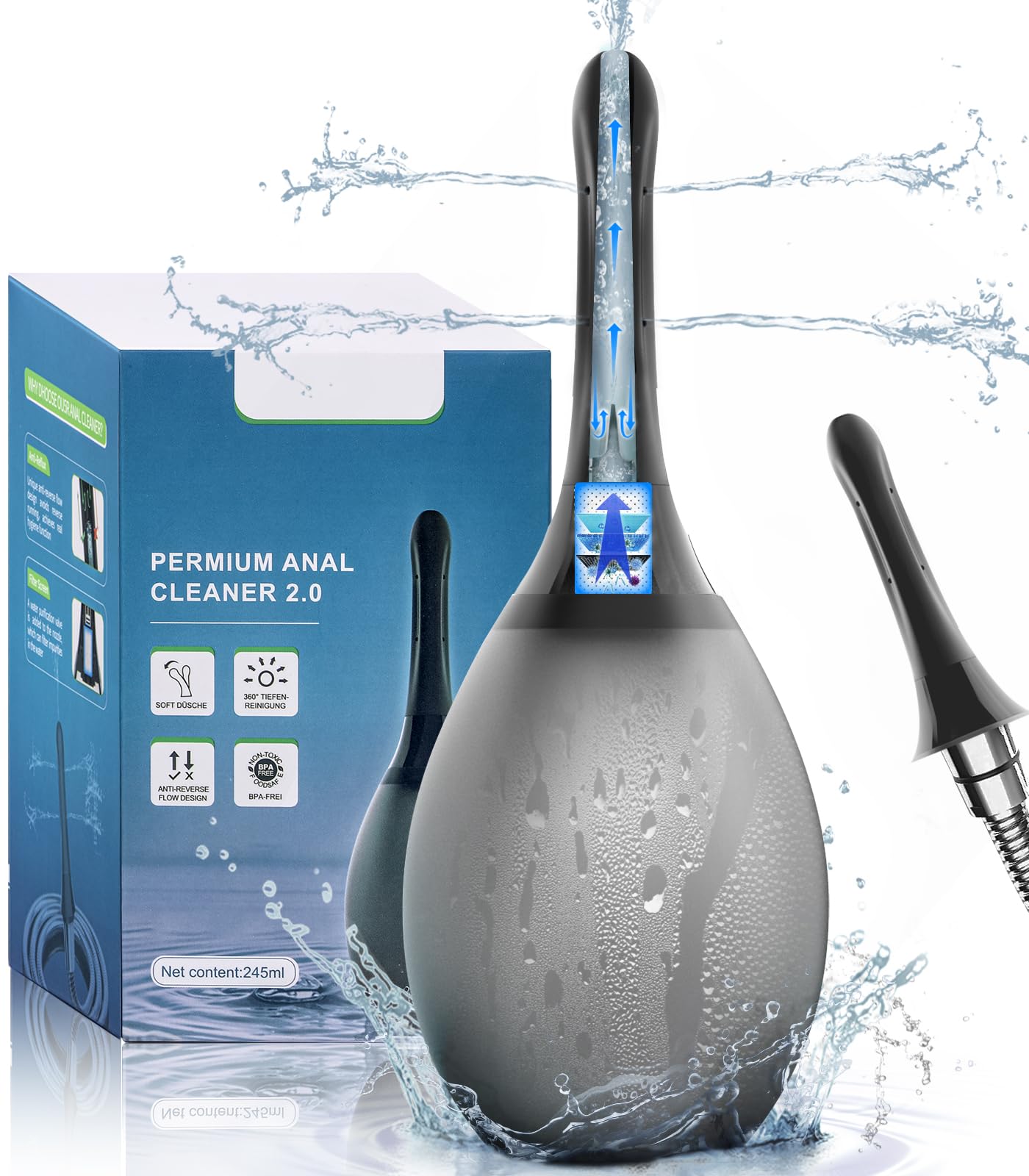 Onegreen Enema Douche Bulb Anti Back-Flow Portable Anal Douche Connected to Shower Hole Onegreen buy supplements canada
