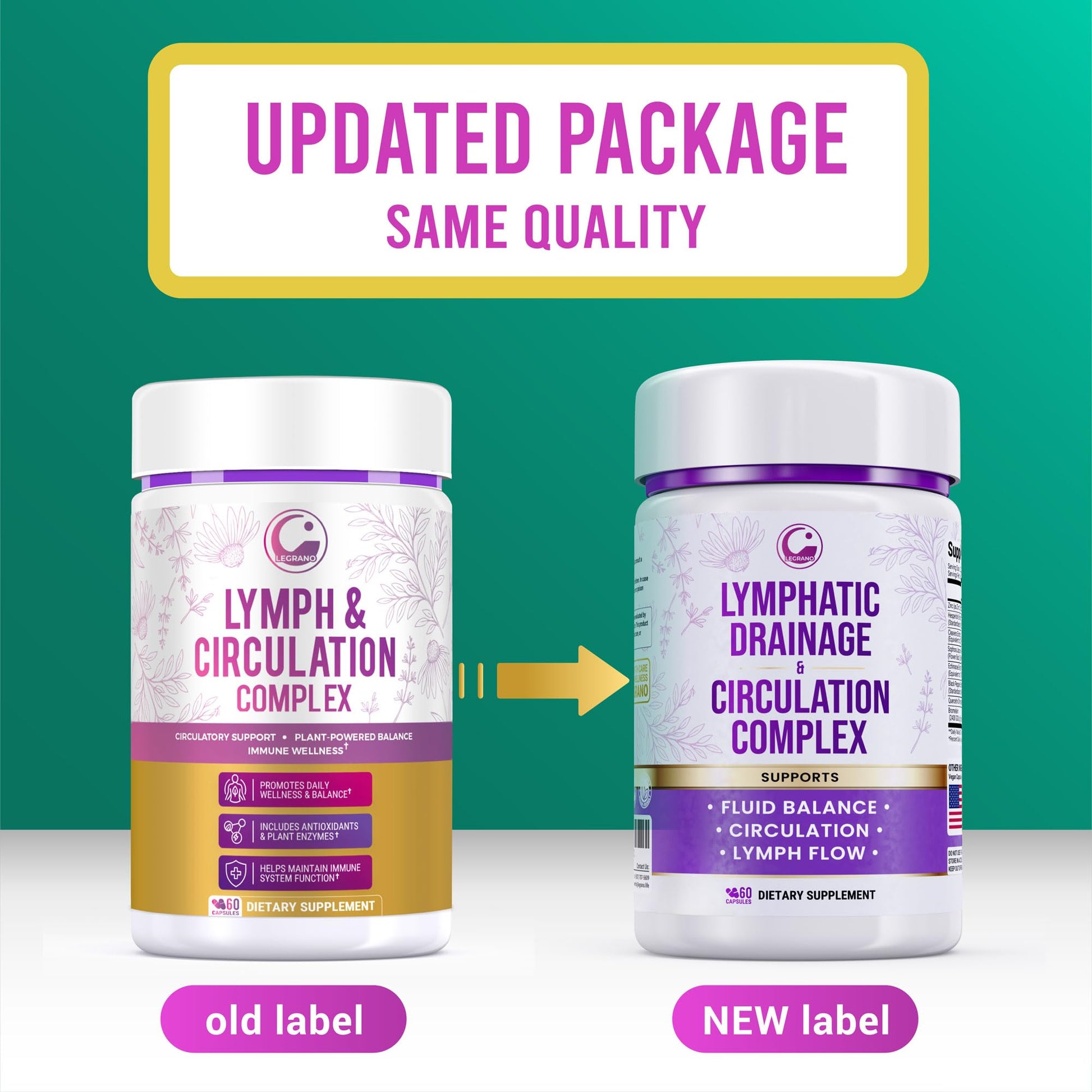 Advanced Lymphatic Drainage Supplements – Lymphatic Cleanse & Lymph System Support with Hesperidin, Rutin, Quercetin with Bromelain – Herbal Lymphatic Support Formula – 60 Capsules LEGRANO buy supplements canada