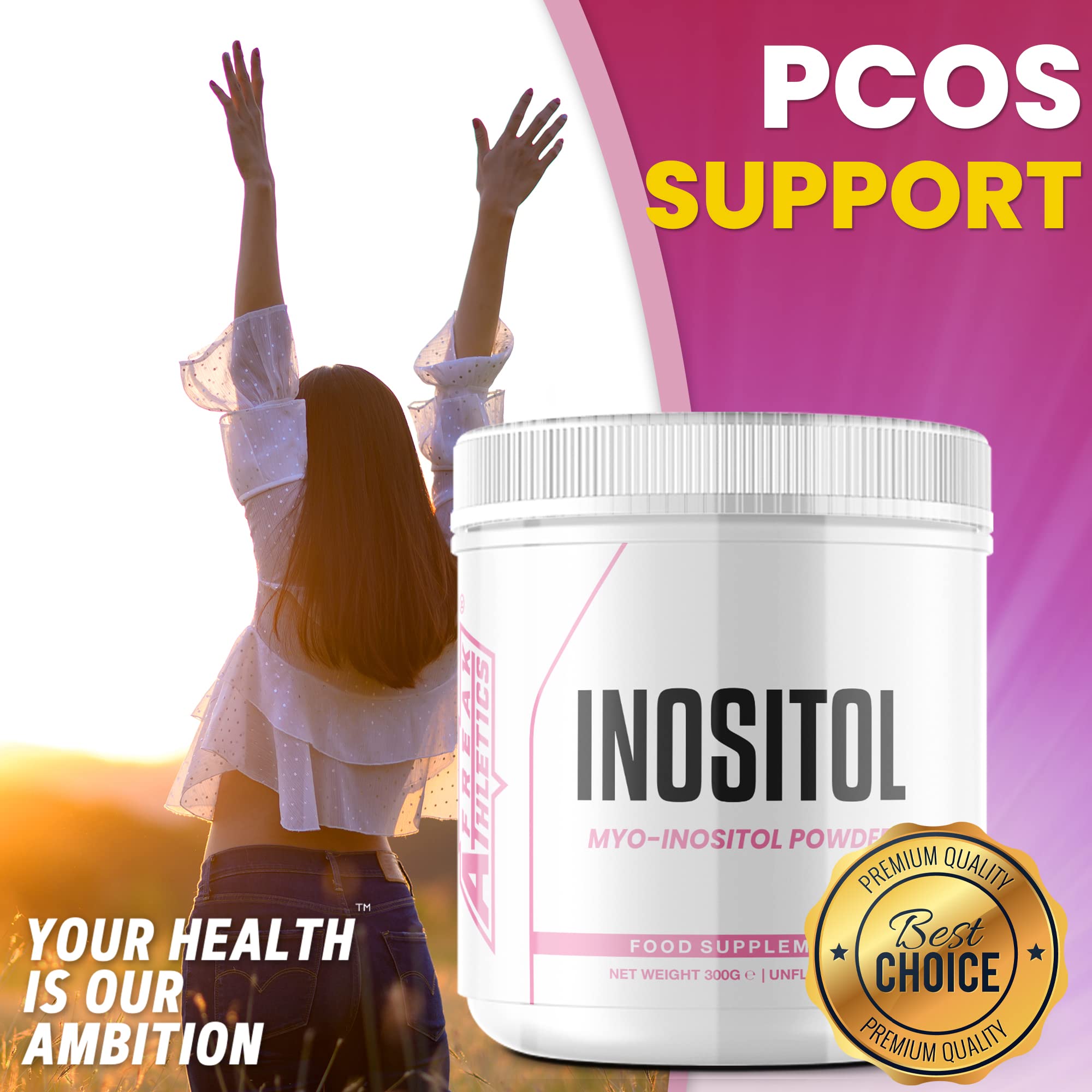 Inositol (Myo-Inositol) Powder 300g | Premium Myo Inositol Powder - Supports Women Freak Athletics buy supplements canada