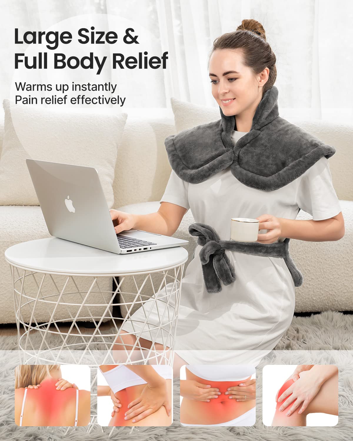 RENPHO Weighted Heating Pad for Back Pain Relief, FSA HSA Eligible, Electric Heat Pads RENPHO buy supplements canada