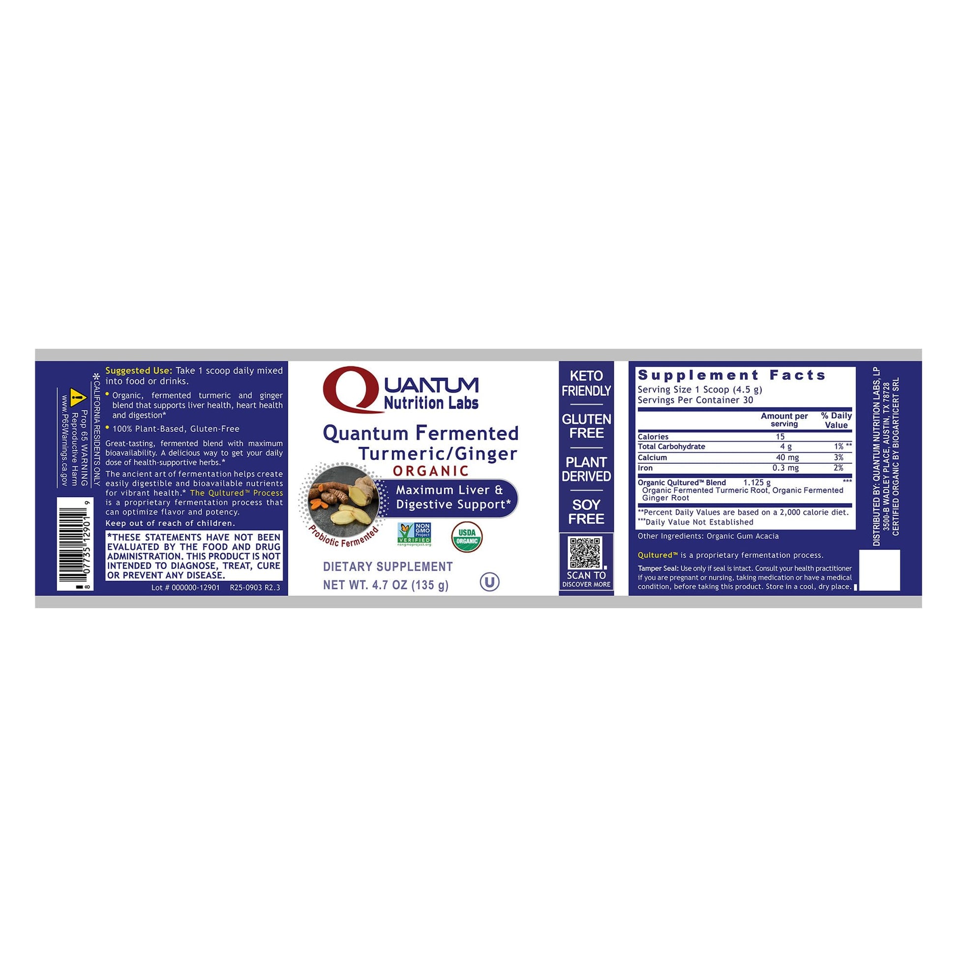 Premier Research Labs Premier Fermented Turmeric/Ginger Root - Probiotic Fermented Turmeric & Ginger Powder Supplement, Active Curcuminoids, Herbal Supplement - 4.7 Oz Premier Research Labs buy supplements canada