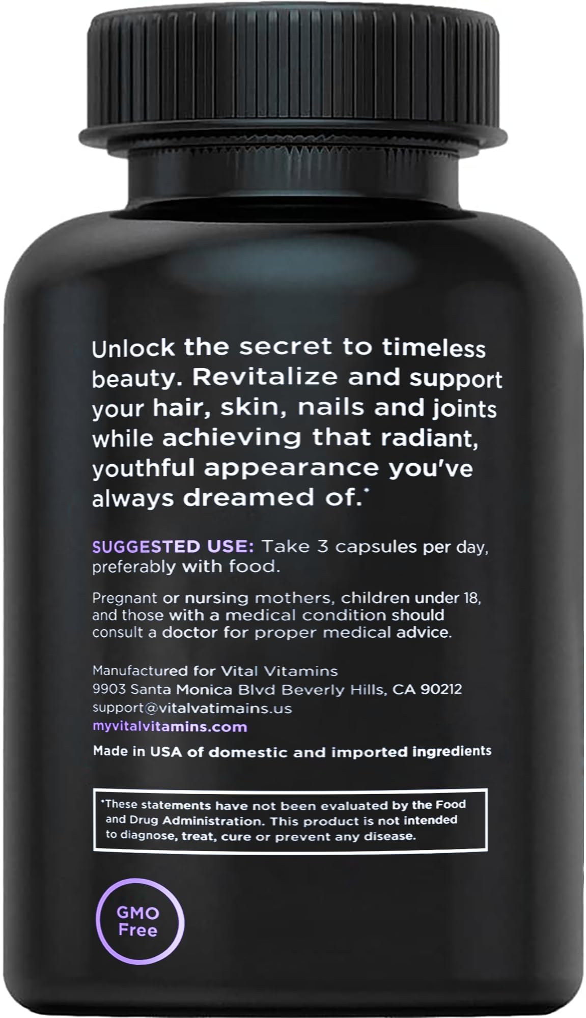 Vital Vitamins Multi Collagen Complex Plus - with Biotin, Hyaluronic Acid, Vitamin C - Type I, II, III, V, X - for Women & Men - Hair, Skin Vital Vitamins buy supplements canada