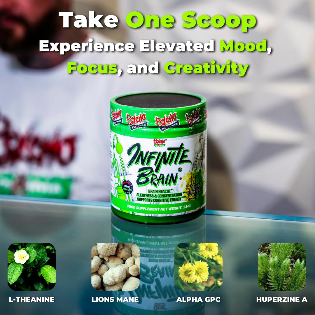 Psycho Pharma. Infinite Brain Nootropic Game Changer. Compete Win (Plato's Lemon Punch, 30 Serving) Psycho Pharma buy supplements canada