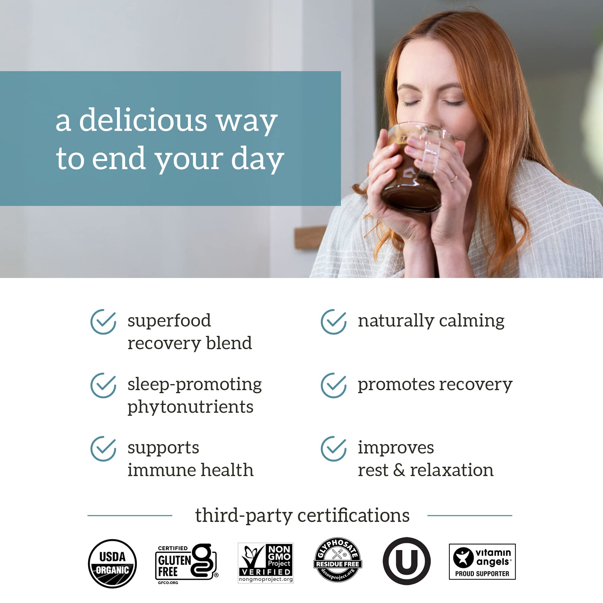 Organifi - Gold Chocolate - Superfood Supplement Powder - 20 Day Supply - Supports Rest Organifi buy supplements canada