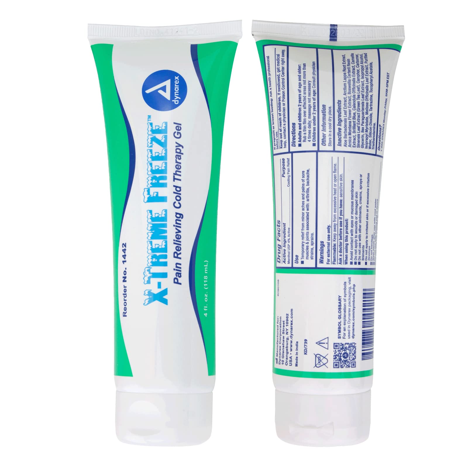 Dynarex X-treme Freeze Pain Relieving Cold Therapy Gel 4oz. Tube 1442 Dynarex buy supplements canada