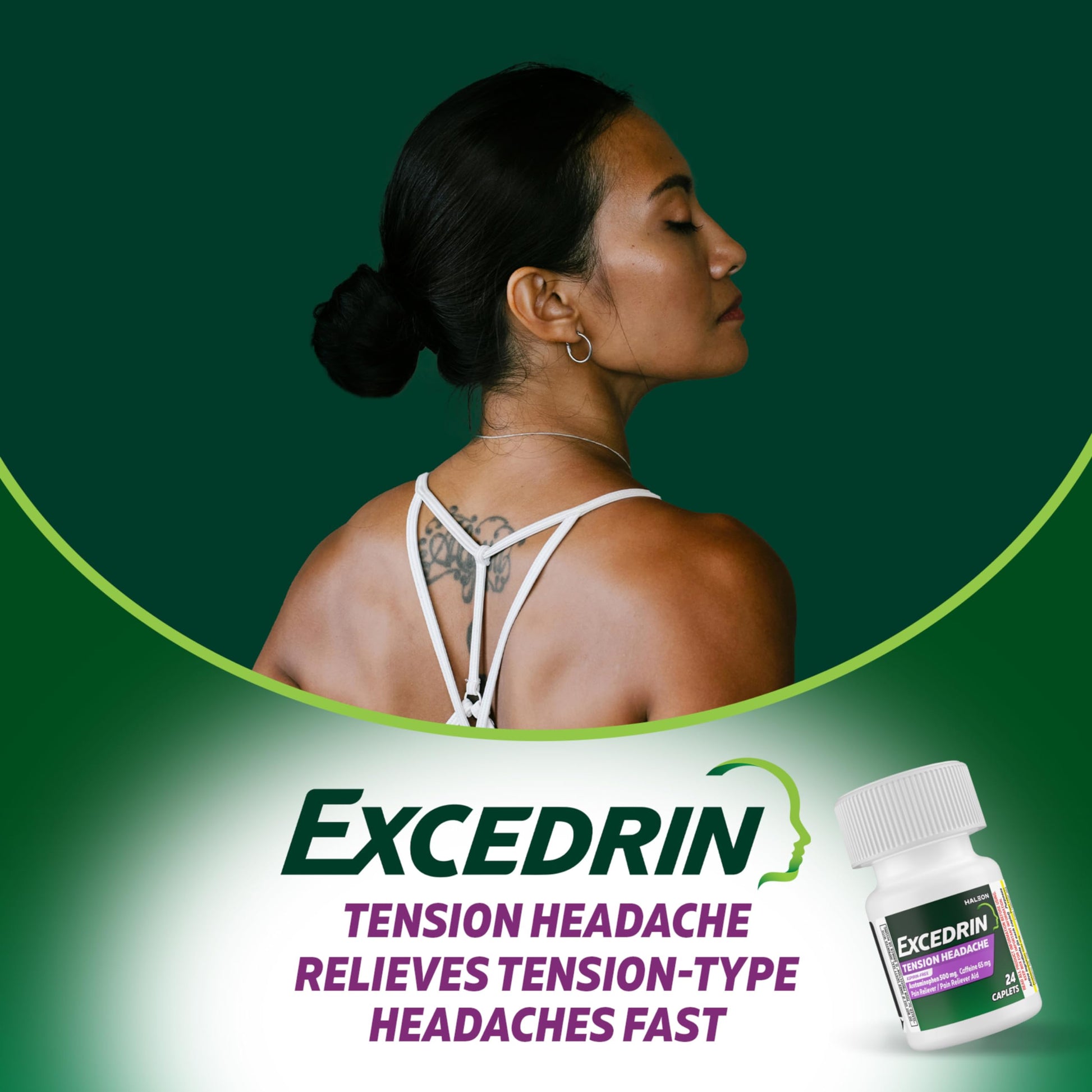 Excedrin Tension Headache Relief Caplets Without Aspirin for Head, Neck and Shoulder Pain Relief - 100 Count Excedrin buy supplements canada