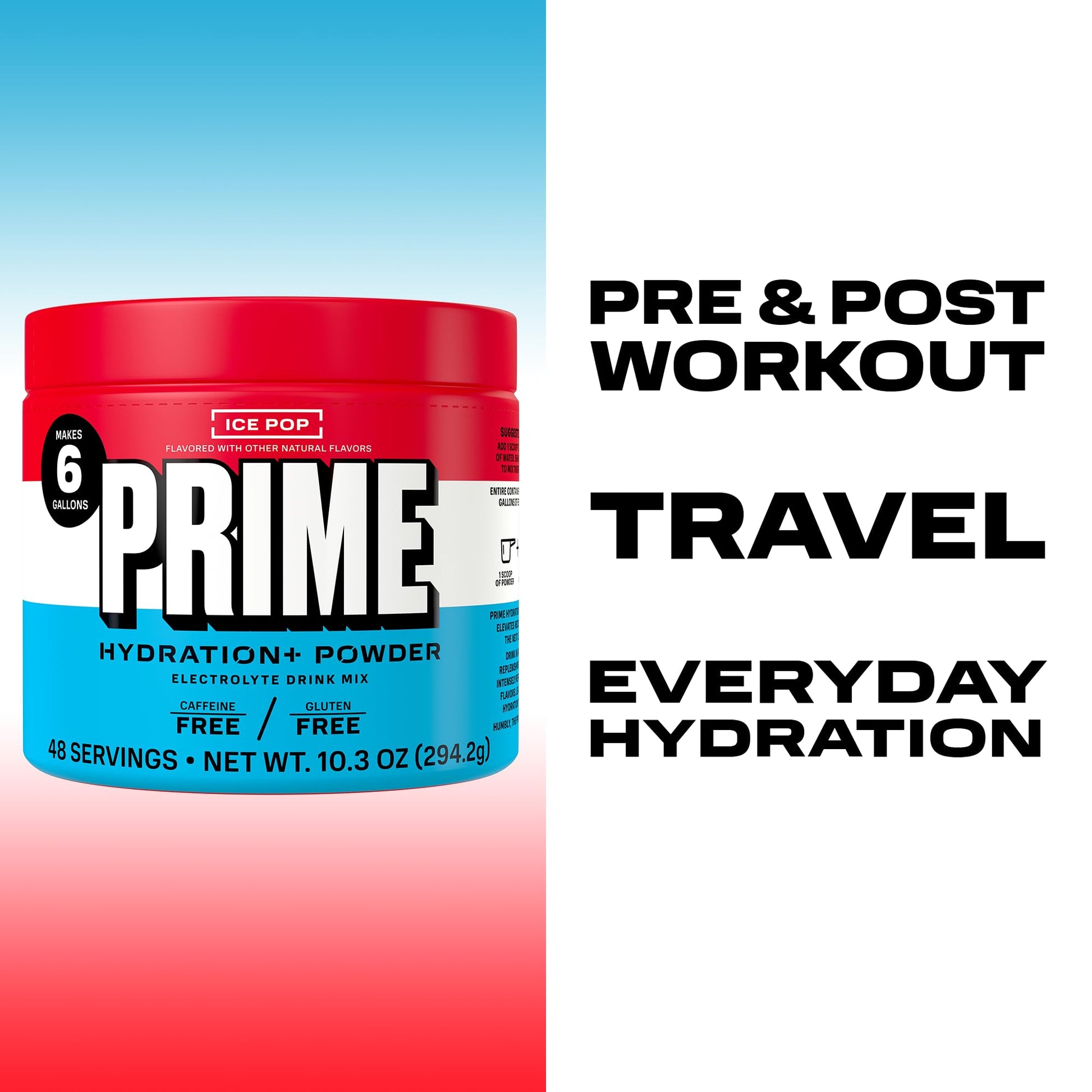 PRIME HYDRATION+ Electrolyte Powder, Ice Pop, Sugar Free Hydration Drink Mix with Potassium, Magnesium & B Vitamins to Replenish Fluids, PRIME HYDRATION buy supplements canada