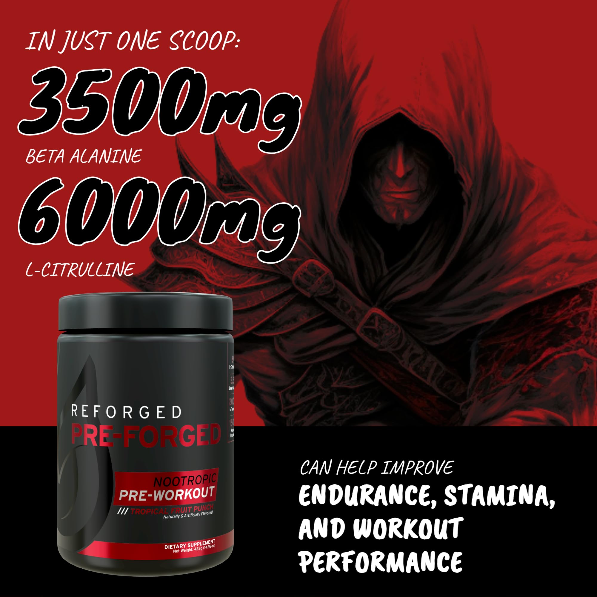 Reforged Pre-Forged L Theanine Pre Workout Powder Drink | Nootropic Nitric Oxide Energy Reforged buy supplements canada